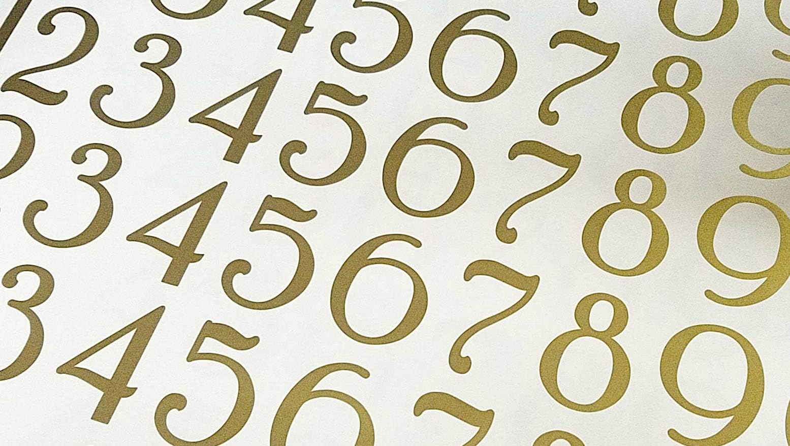 Victorian Mailbox Numbers (2 inch, Soft Gold)