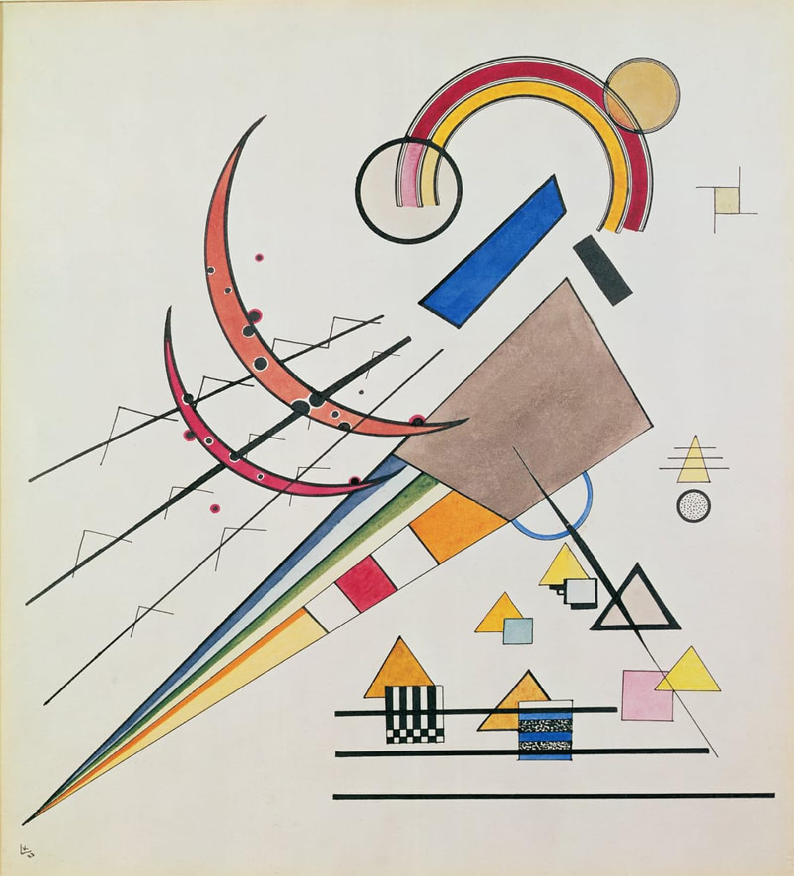 POSTERIIk Vintage Classic Picture Landscape Artwork With the triangle by wassily kandinsky Portrait Canvas Painting for Office Home Decor 60x90cm