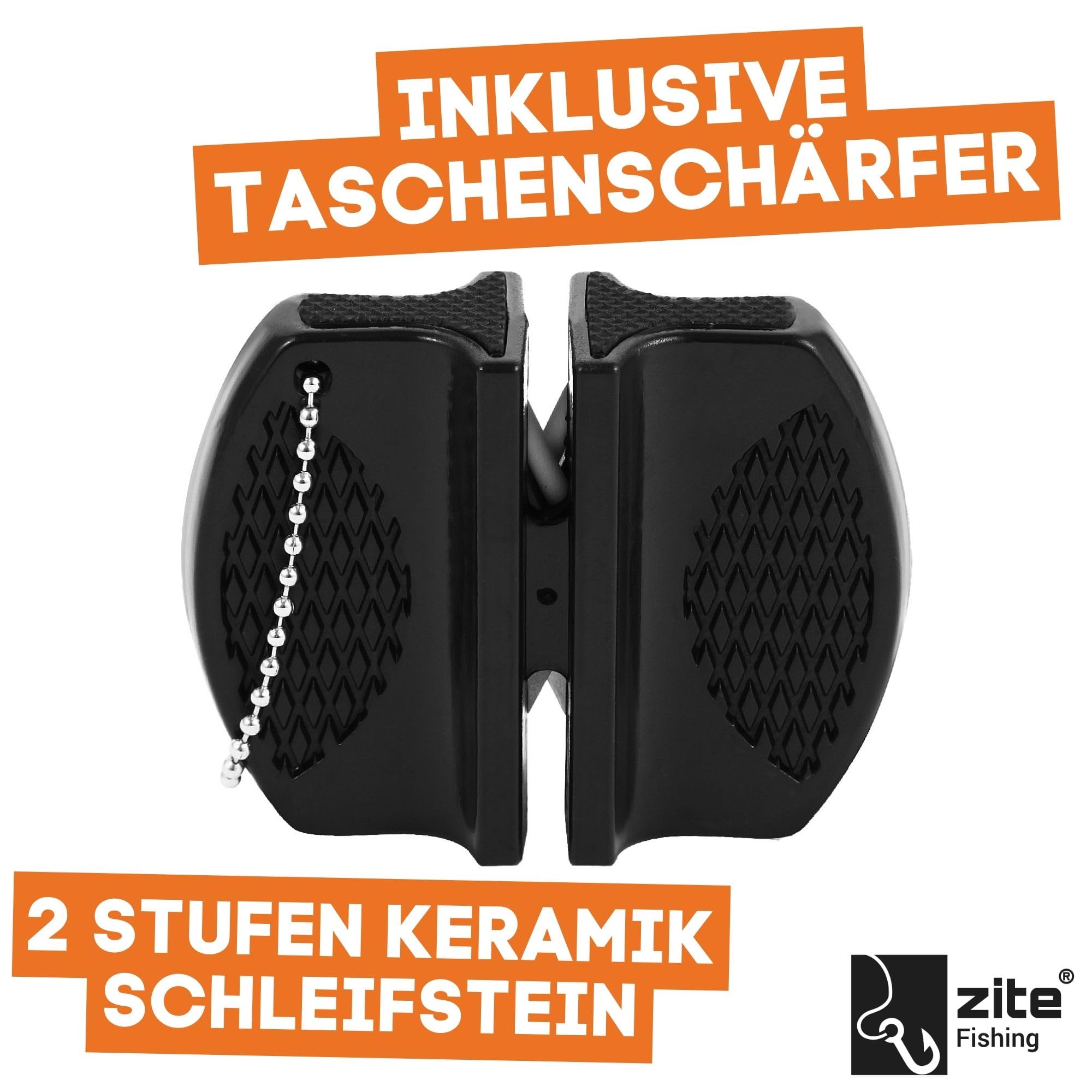 Zite Fishing zestaw noży do filetowania z ostrzałką do noży – ostre i powlekane ostrze odporne na korozję – nóż do ryb z uchwytem antypoślizgowym – długość ostrza 20 cm