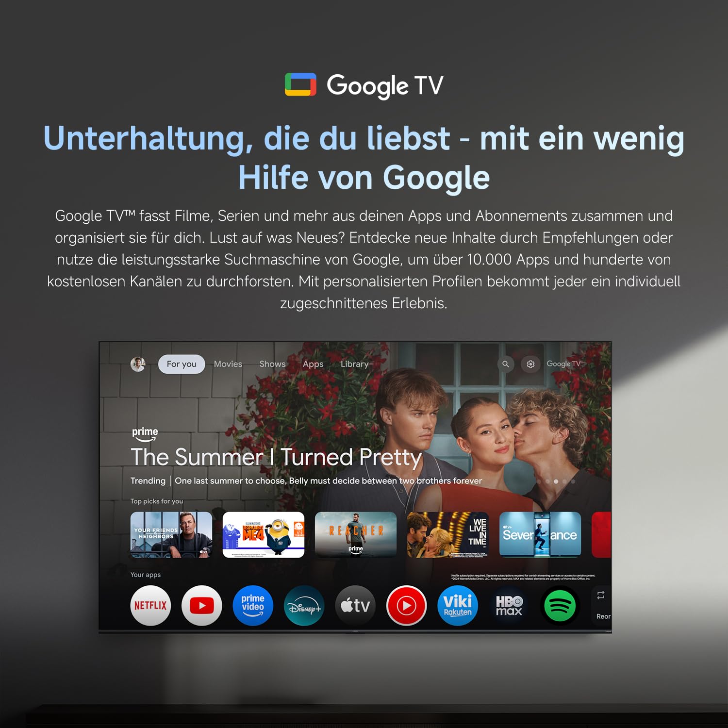 XIAOMI TV S Mini LED 65"(165 cm), QLED Mini LED Fernseher, 4K UHD, Smart TV mit Google TV, HDR10+, Triple Tuner, DVB T2, 60Hz mit 120Hz Game Boost Mode, MEMC, Dolby Audio, Airplay 3, Google Assistant