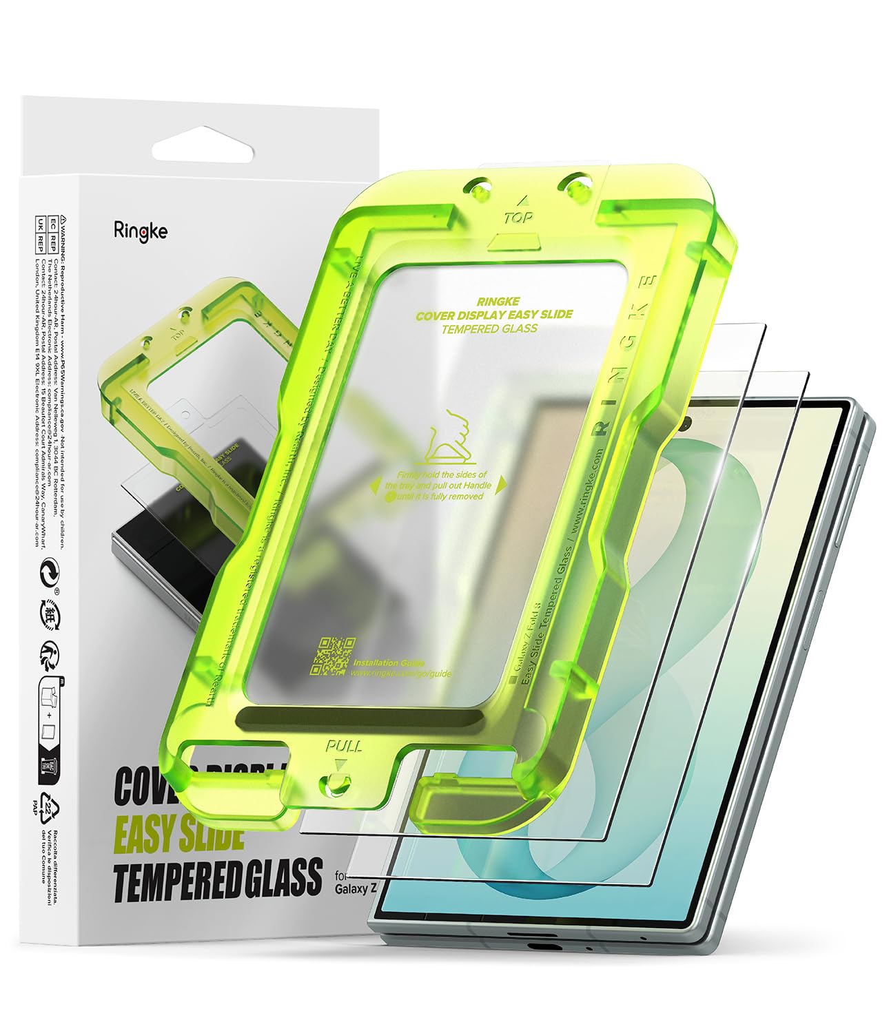 Ringke for Samsung Galaxy Z Fold 8 Front Screen Protector | Cover Display Easy Slide [2 Pack] 9H Scratch-Resistant Tempered Glass, HD Clear, Shatterproof, Installation Tool-image-43