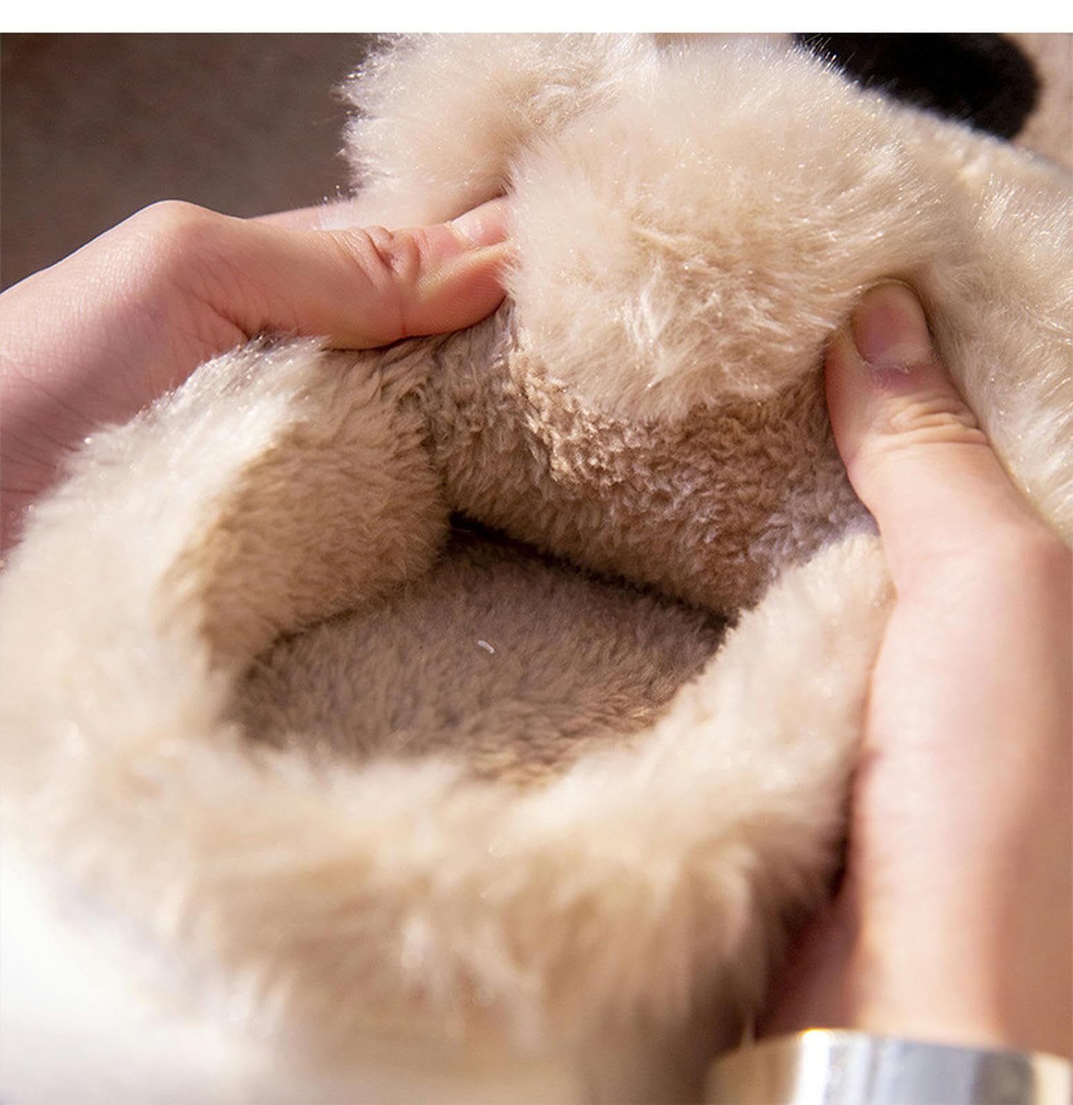 Pantofole Le Pantofole di Cotone Portano Pantofole da Casa Pantofole Calde Peluche Pannelli per Donne per Donne-grigio-42-43