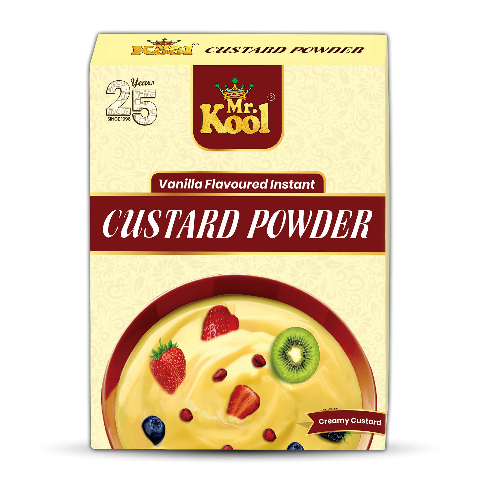 Mr. Kool Vanilla Custard Powder 400g | Rich & Creamy Dessert Mix | Fruit Custard, Puddings, Trifle & Cakes | 100% Vegan