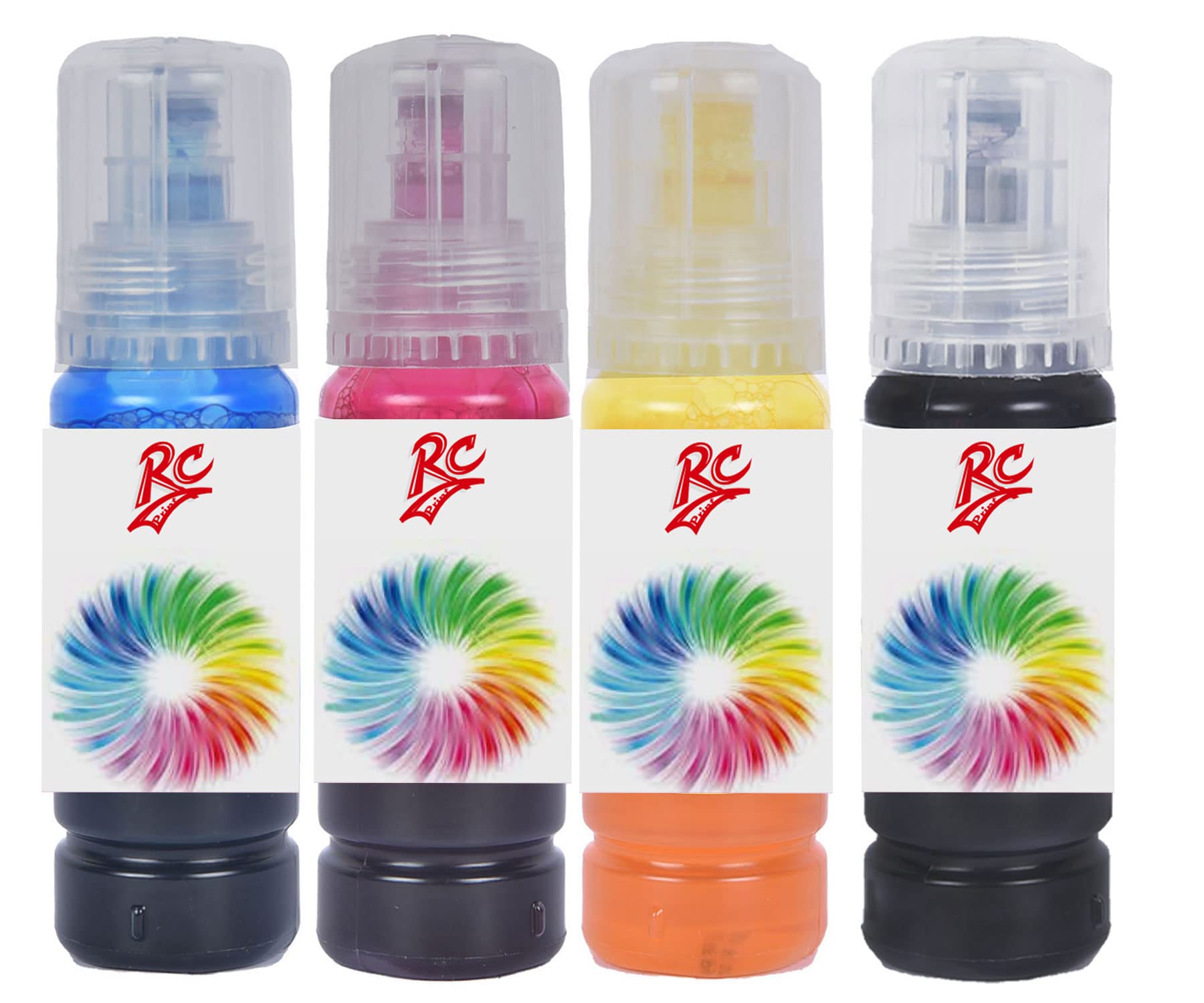 RC PRINT 003 Compatible Refill Ink Bottle Replacement for Epson L3100 , L3110 , L3150 , L5190 , L1110 , L4150 , L6170 , L4160 , L6190 , L6160