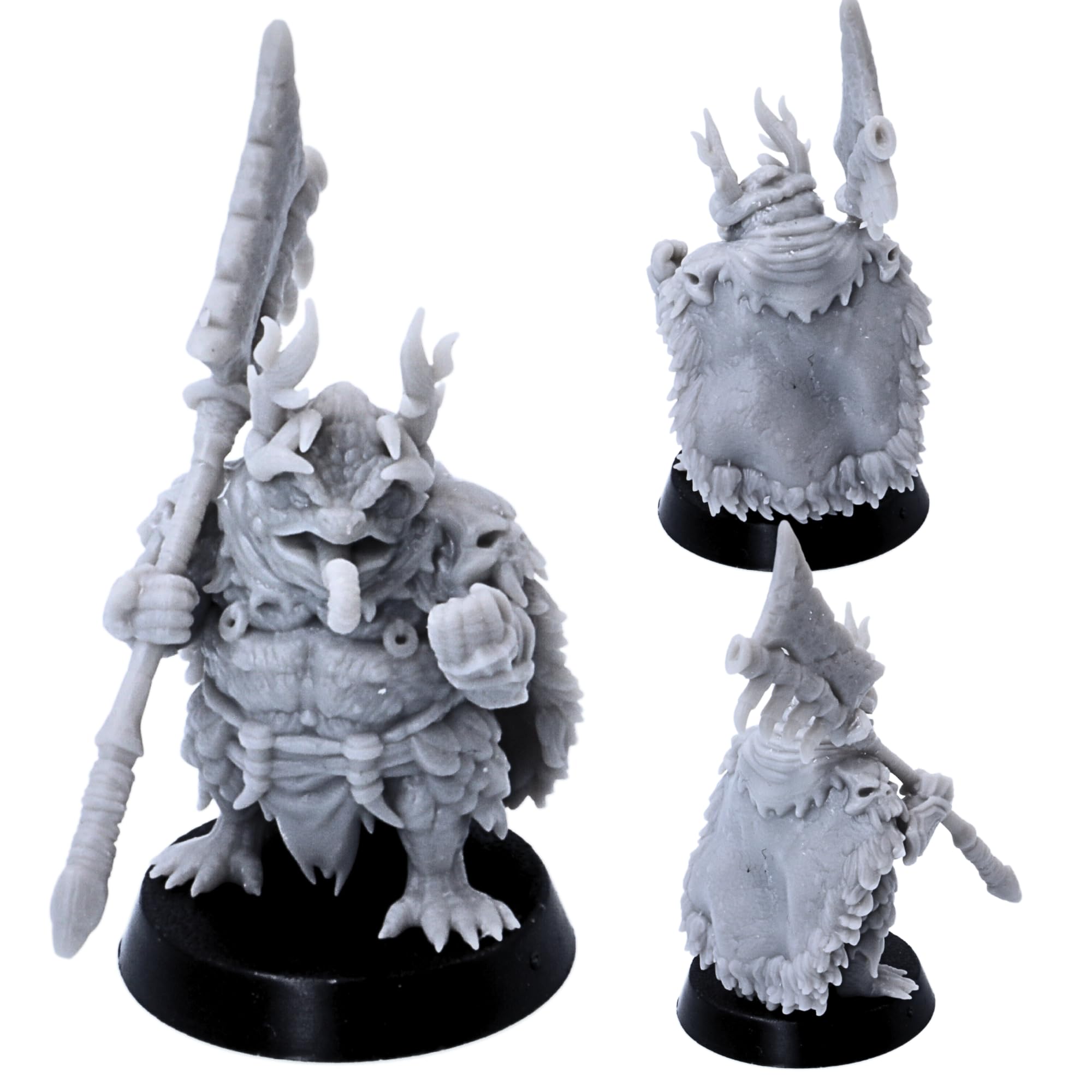 Forged Terrain 32mm Swamp Toad Warriors & Frogmen Highlands Miniatures, Fantasy RPG Monster Set for Dungeons & Dragons - Image 3