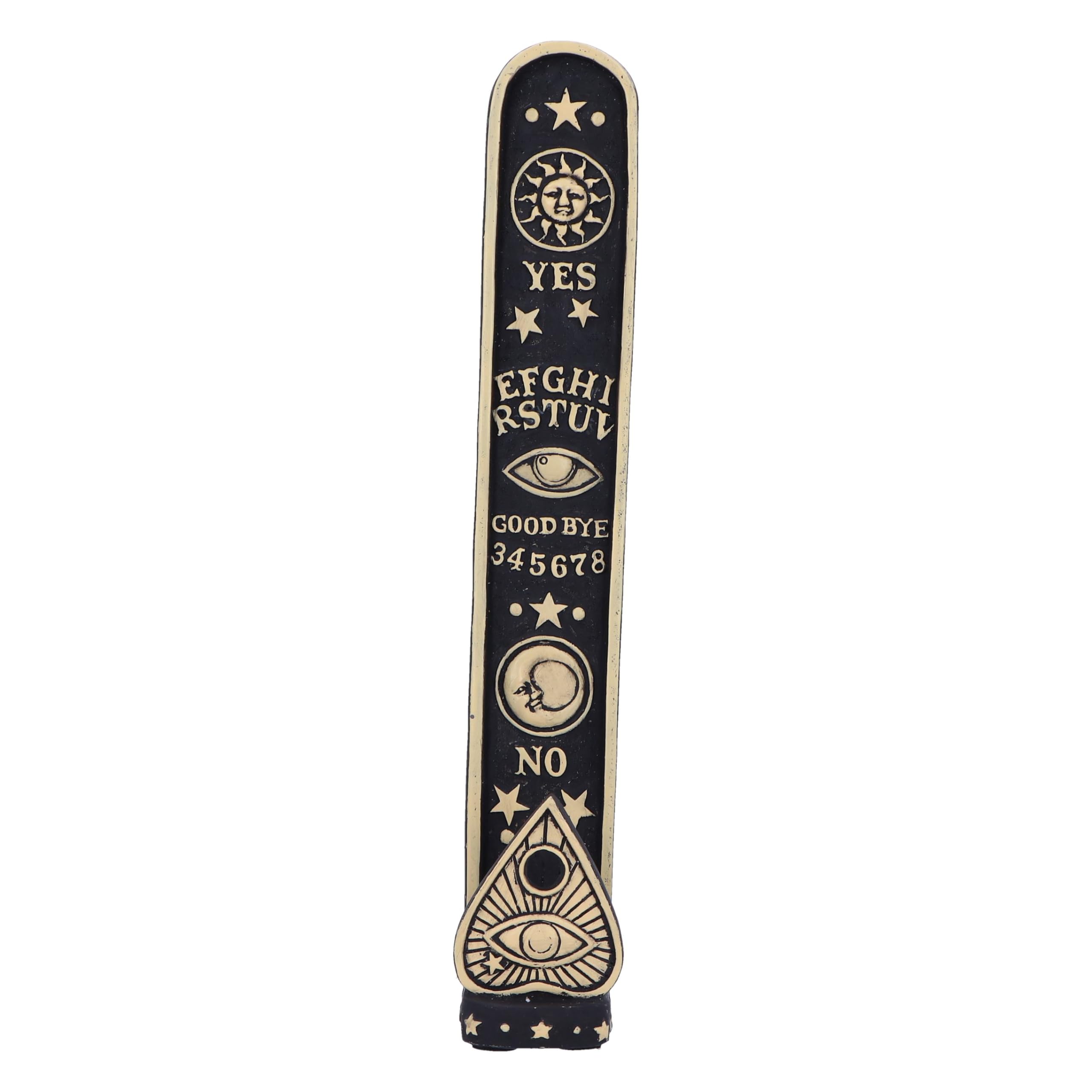 Nemesis Now Scent of the Spirits Incense Holder 23cm, Resin, Gold/Black, Spirit Board Incense Holder, Tall Upright Design, Spirit Board Detailing, Cast in the Finest Resin, Expertly Hand-Painted