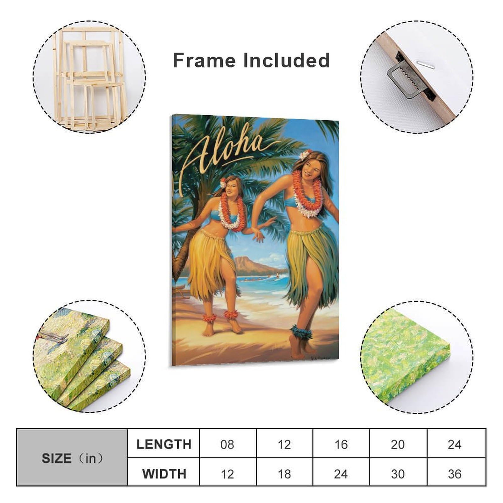 Amazon.co.jp: ハワイのフラダンサー – ビンテージスタイルハワイアン