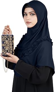Mehar Nidha Hijab for Women – Premium Soft Nidha Fabric Hijab with Elegant Frill Design – Lightweight, Breathable & Ready ... Price In India
