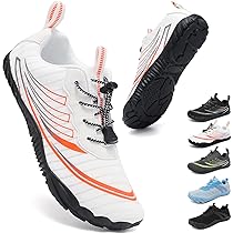 ZDQ Barefoot Shoes Uomo Donna Minimaliste Punta Larga Scarpe da Palestra Transpiranti Leggere Morbide Sneakers con Antiscivolo Suola Zero Drop Bianco 43 EU
