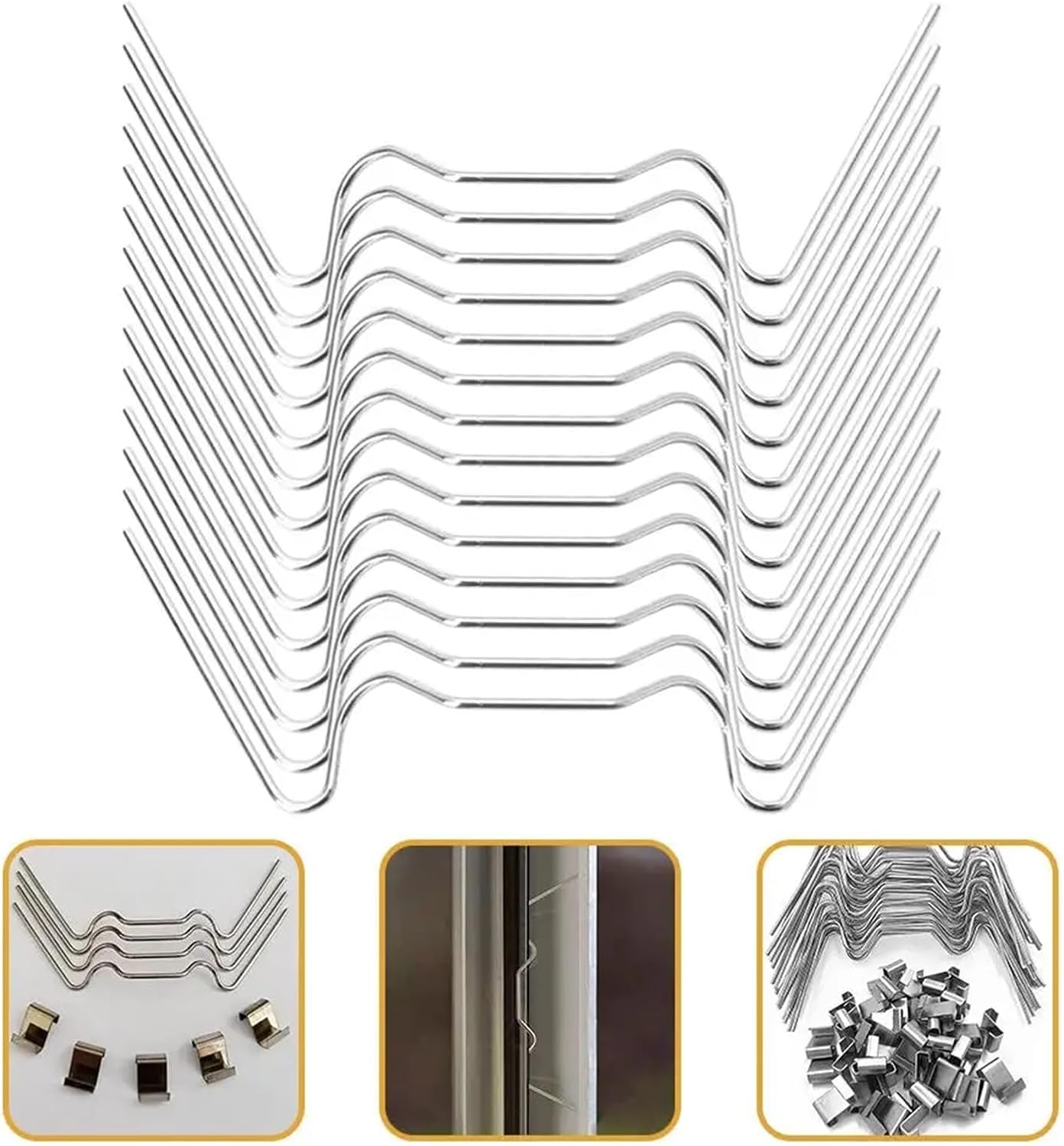 Greenhouse Glass Clamp Wire 100 Pcs Greenhouse Glass Pane W Fixing Clips Stainless Steel