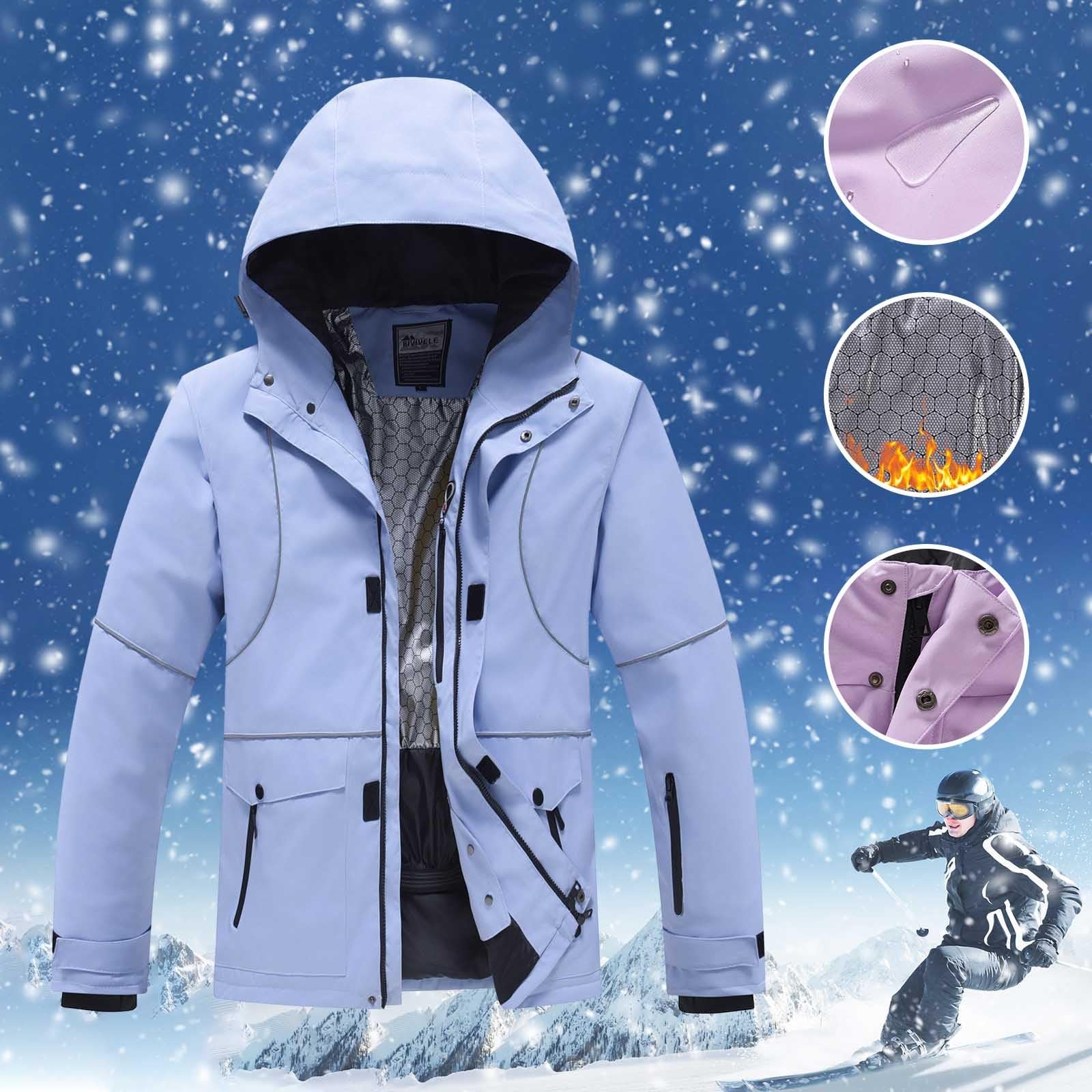 Genérico Chaqueta Impermeable Hombres - Chaquetas Casuales Hombre Invierno Exterior Capucha Impermeable Cortavientos Chaqueta Deportiva Transpirable Esquí Cálida
