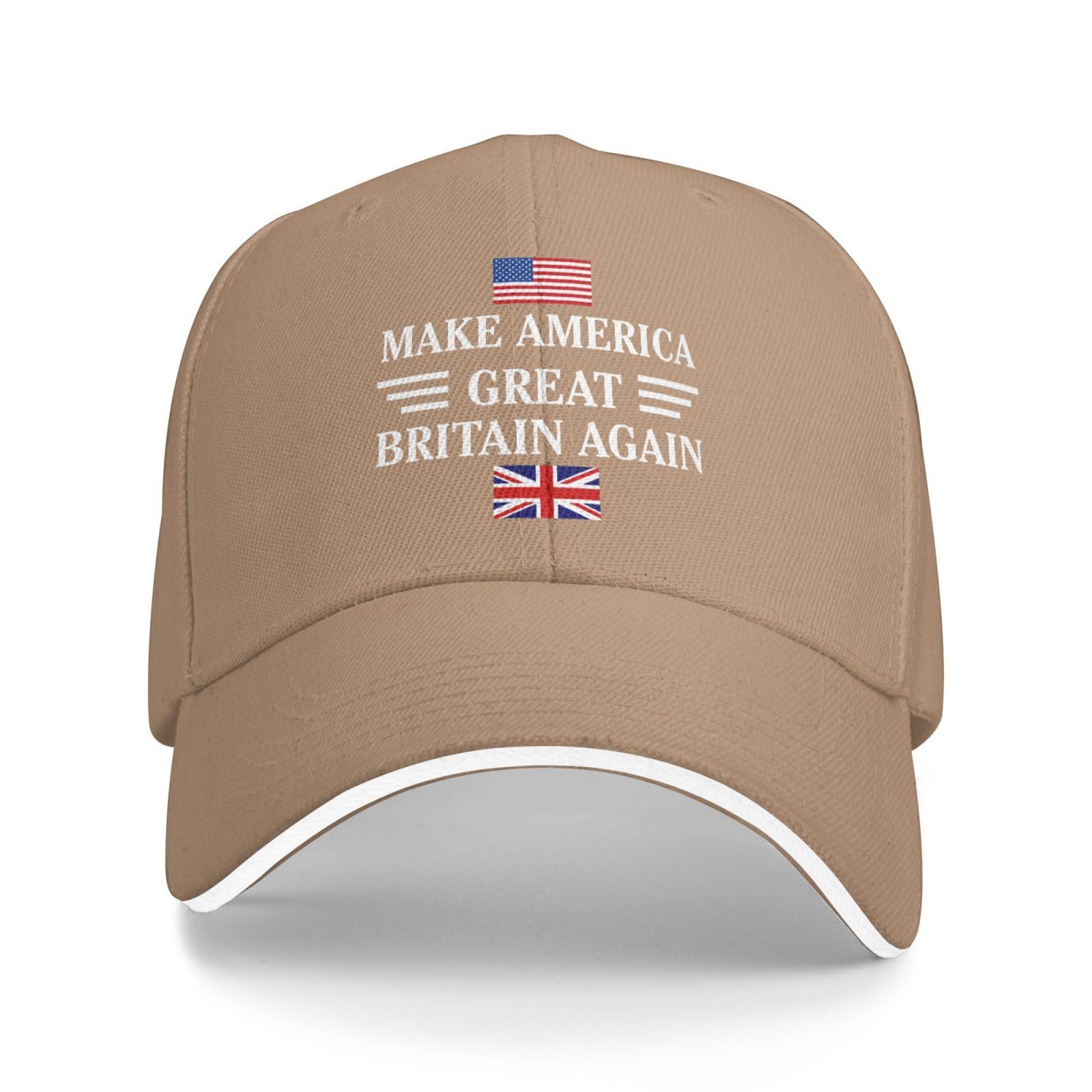 Melbrakin Unisex Natural Make America Great Britain Again Hat Casual Trucker Hats Baseball Cap