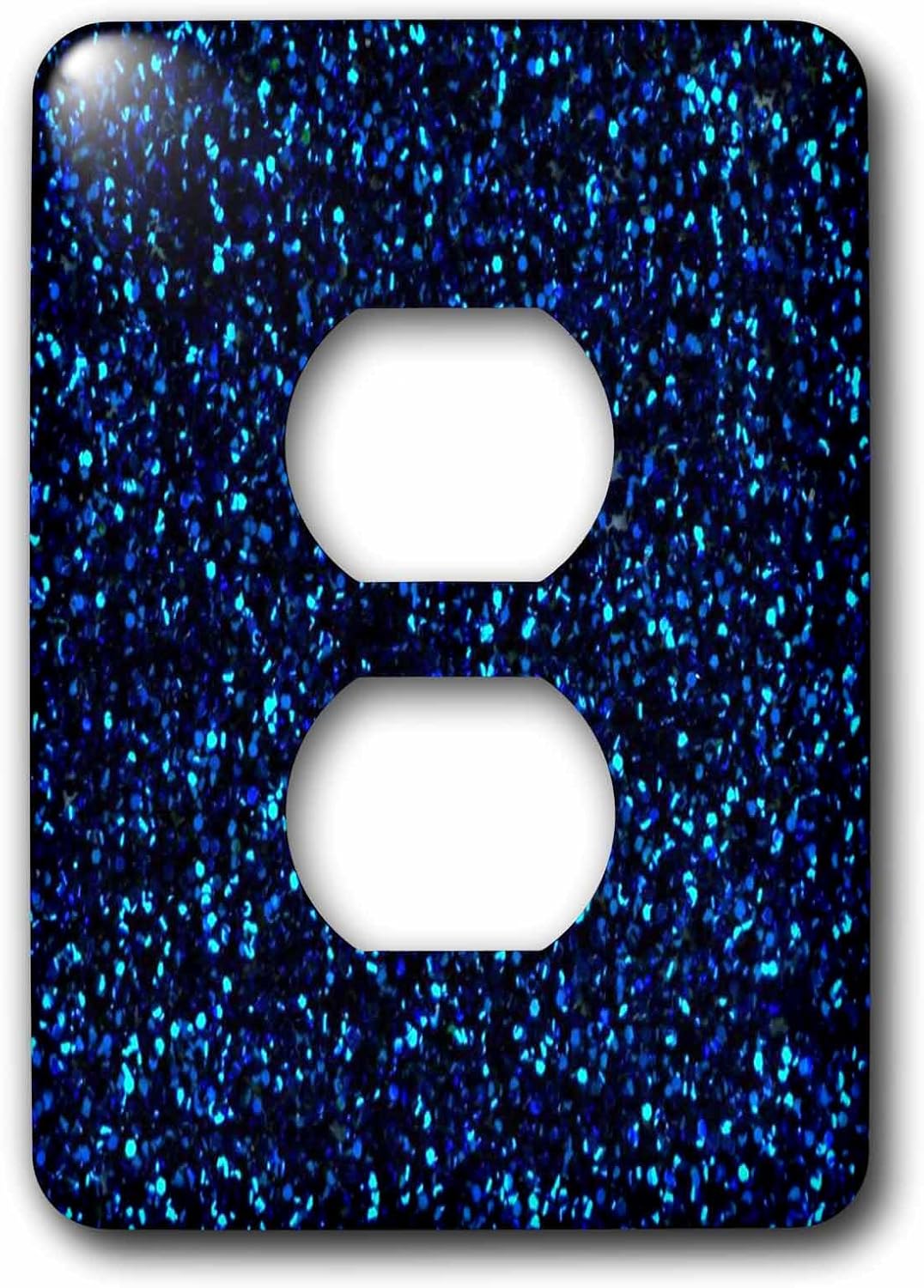 3dRose lsp_194761_6 Print of Navy Blue Sequins 2 Plug Outlet Cover