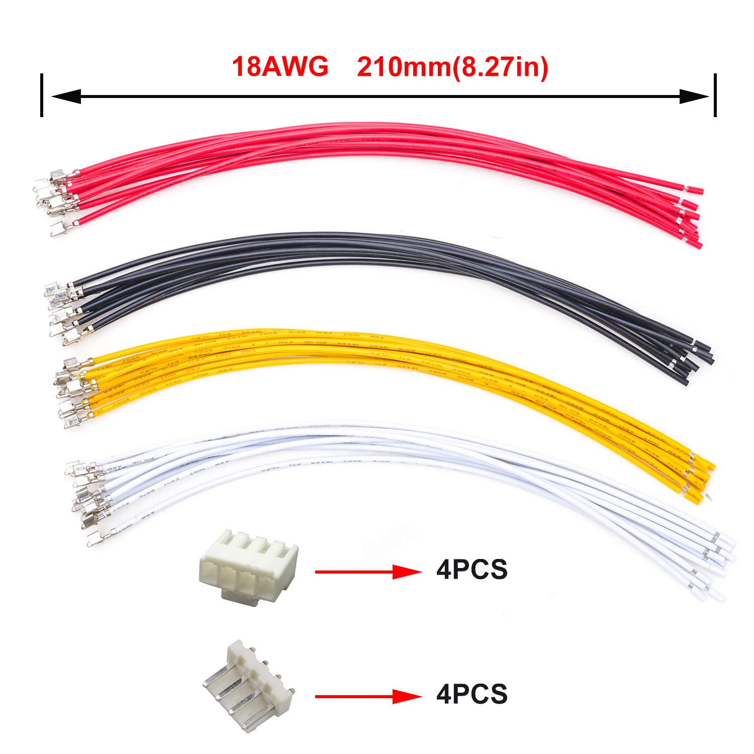 スパークプラグ 3個セット 4ピンコネクタ Amazon | Keszoox Jst VH 3.96mm 4ピンコネクタソケットキット
