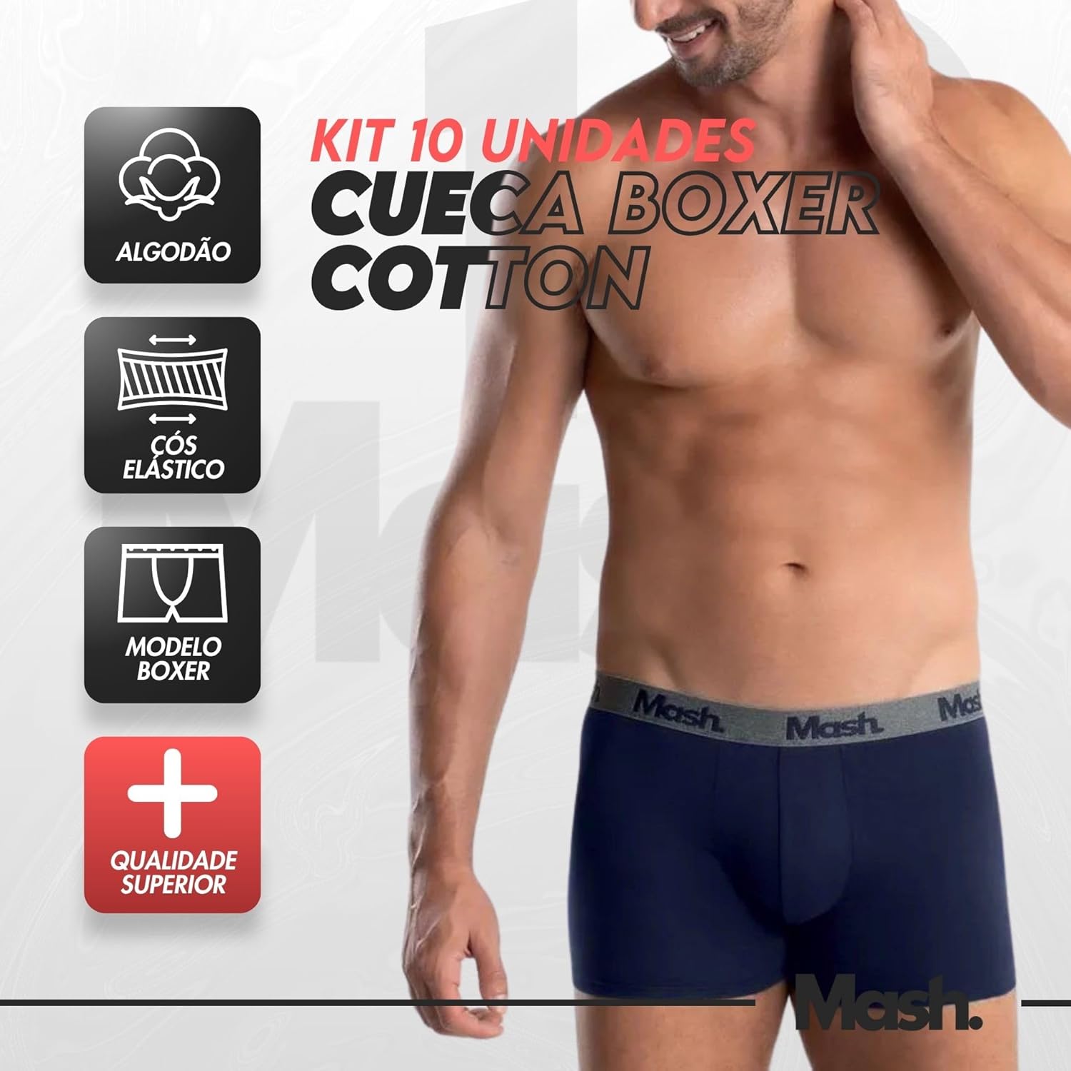 Kit 10 Cuecas Boxer MashMasculino em promoção! Veja a oferta e mais achadinhos de Moda íntima 5 Hoje é o melhor dia para comprar Kit 10 Cuecas Boxer MashMasculino com aquele preço maroto! Promoção! Aproveite a oferta! 5