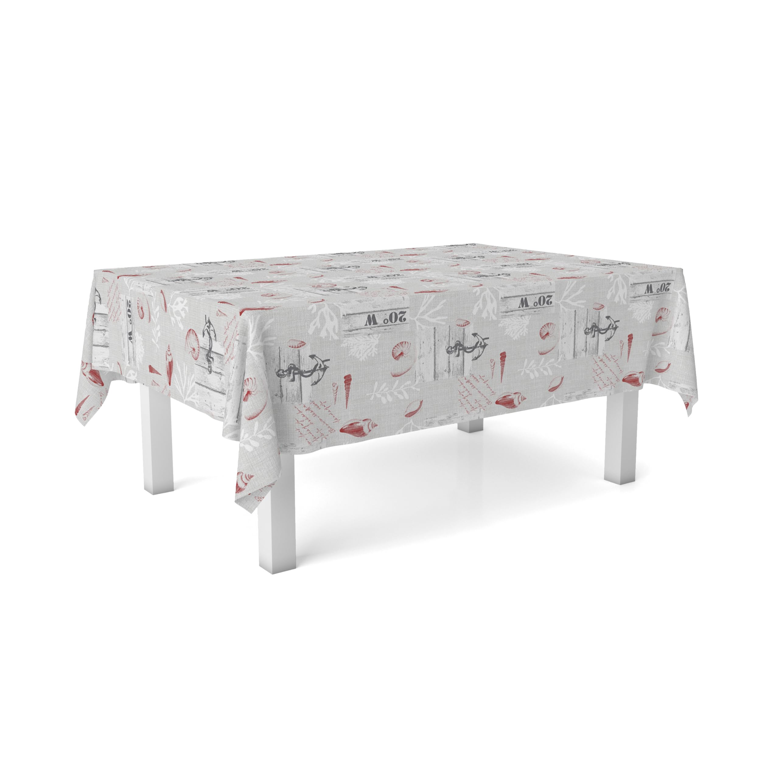 Martina Home NARCEA Oilcloth Tablecloth 240 x 140 Red, 94.5 x 55.1 inch (Rectangular) - Image 2