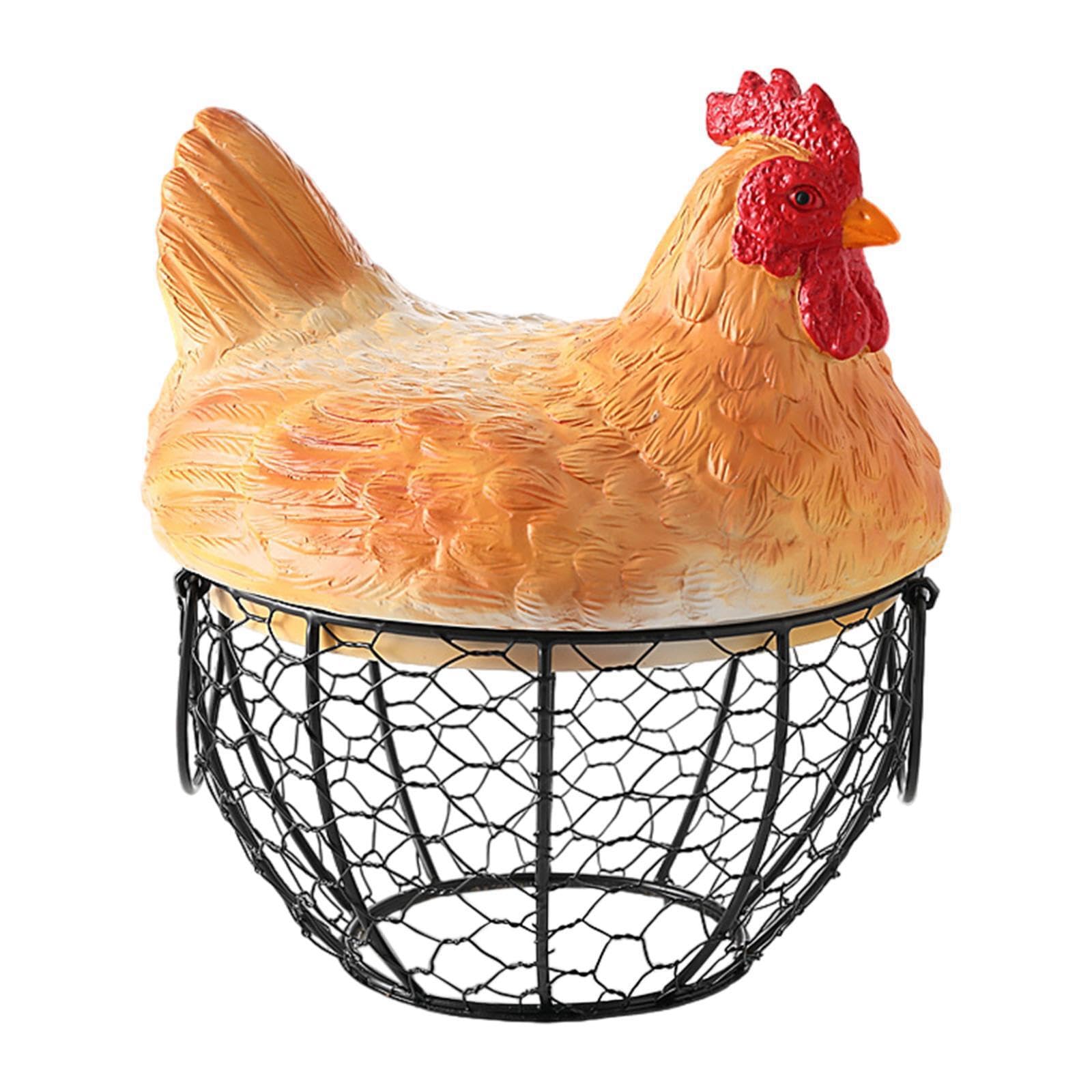 Yixannx Black Innovative Egg Basket Fresh Eggs Wire Pantry Storage Solution Decorative Such As E For Creative Egg Basket Iron Woven Fresh Eggs