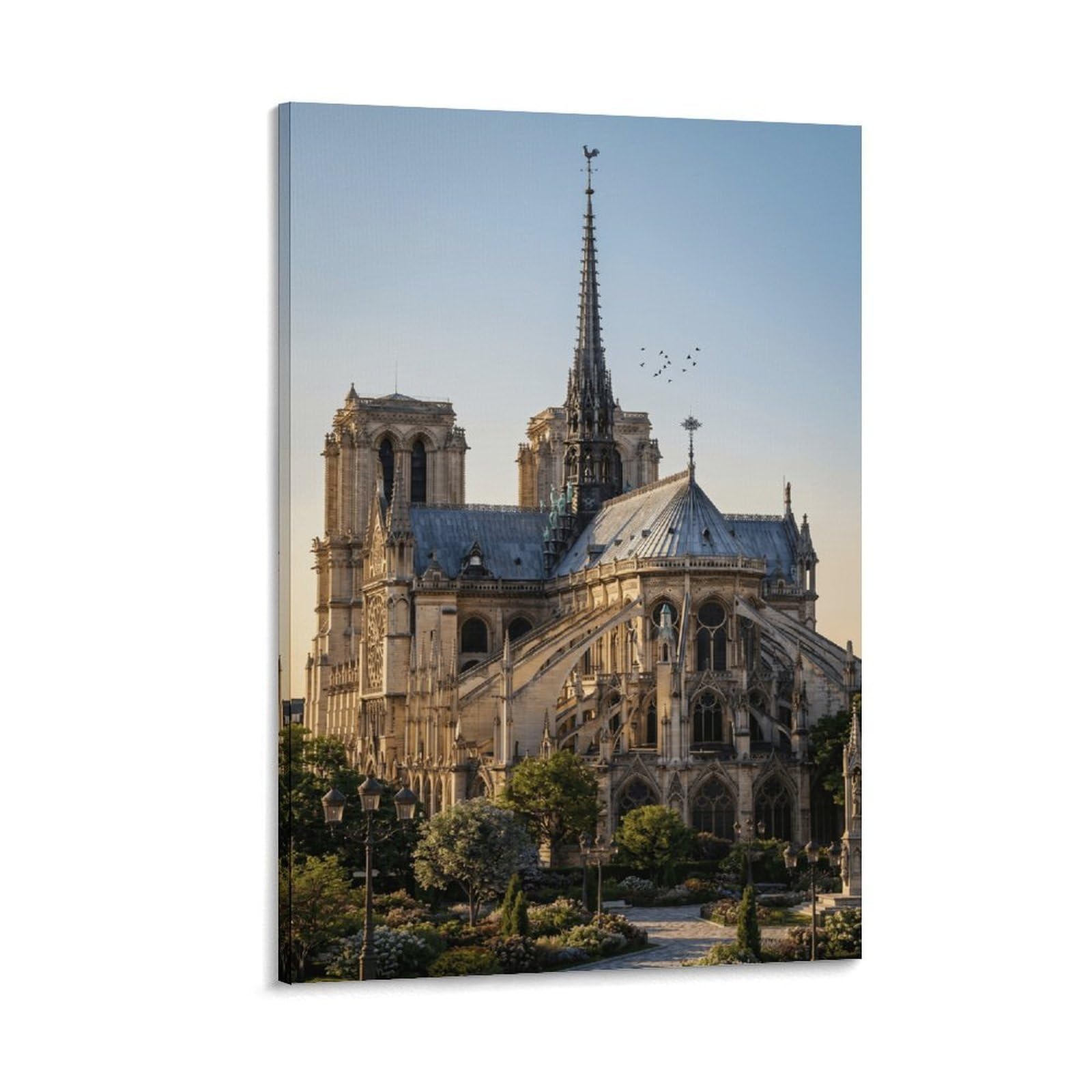 XPASHIQWC Notre-Dame De Paris Wall Decor Poster Canvas Prints Picture Modern Wall Art Picture Wall Hanging for Home Decorations 20x30inch(50x75cm)