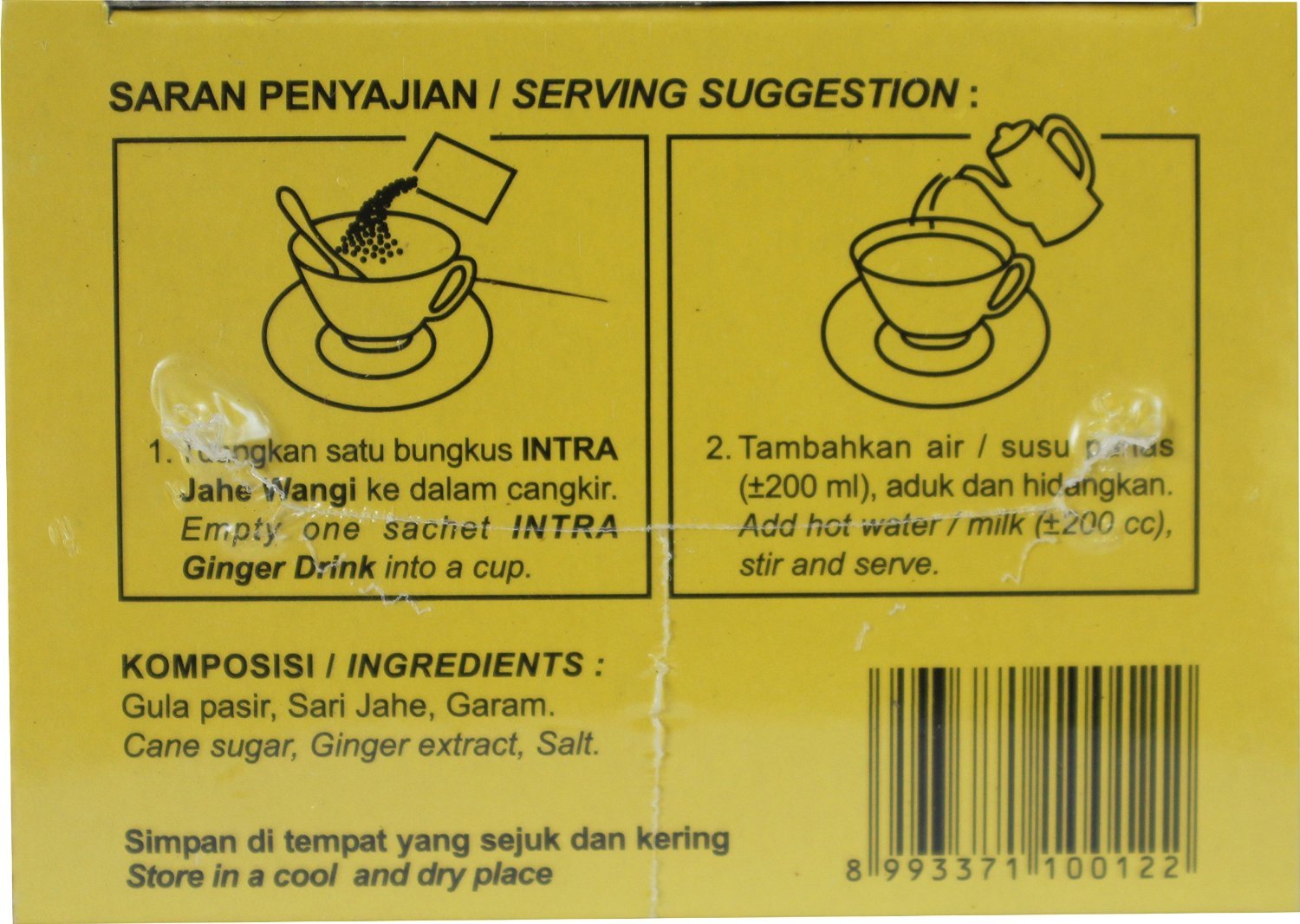 Amazon.com : Intra Jahe Wangi Ginger Tea 5-ct, 90 Gram (Pack of 4