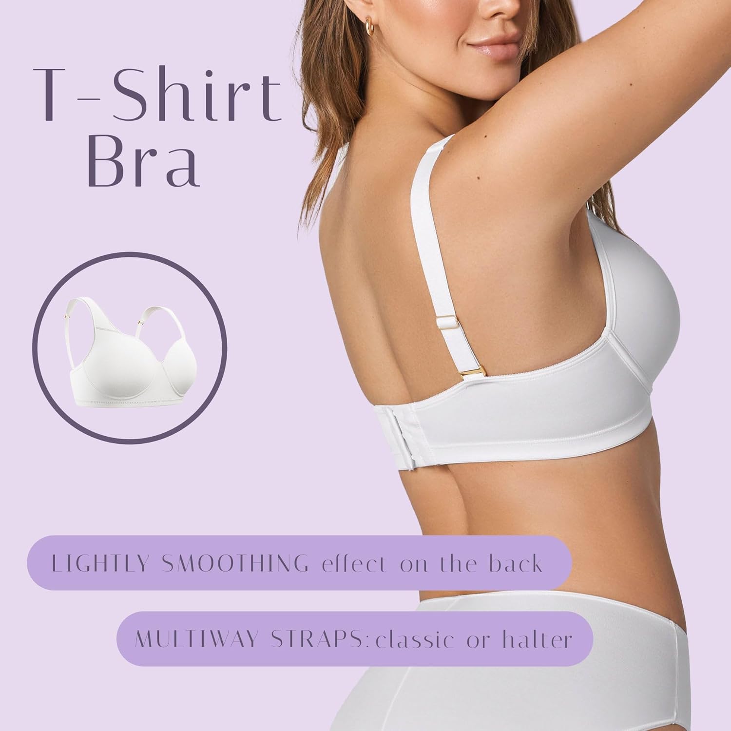 Underwire Bras for Women Comfy Padded Straps - Full Coverage Bras for Women