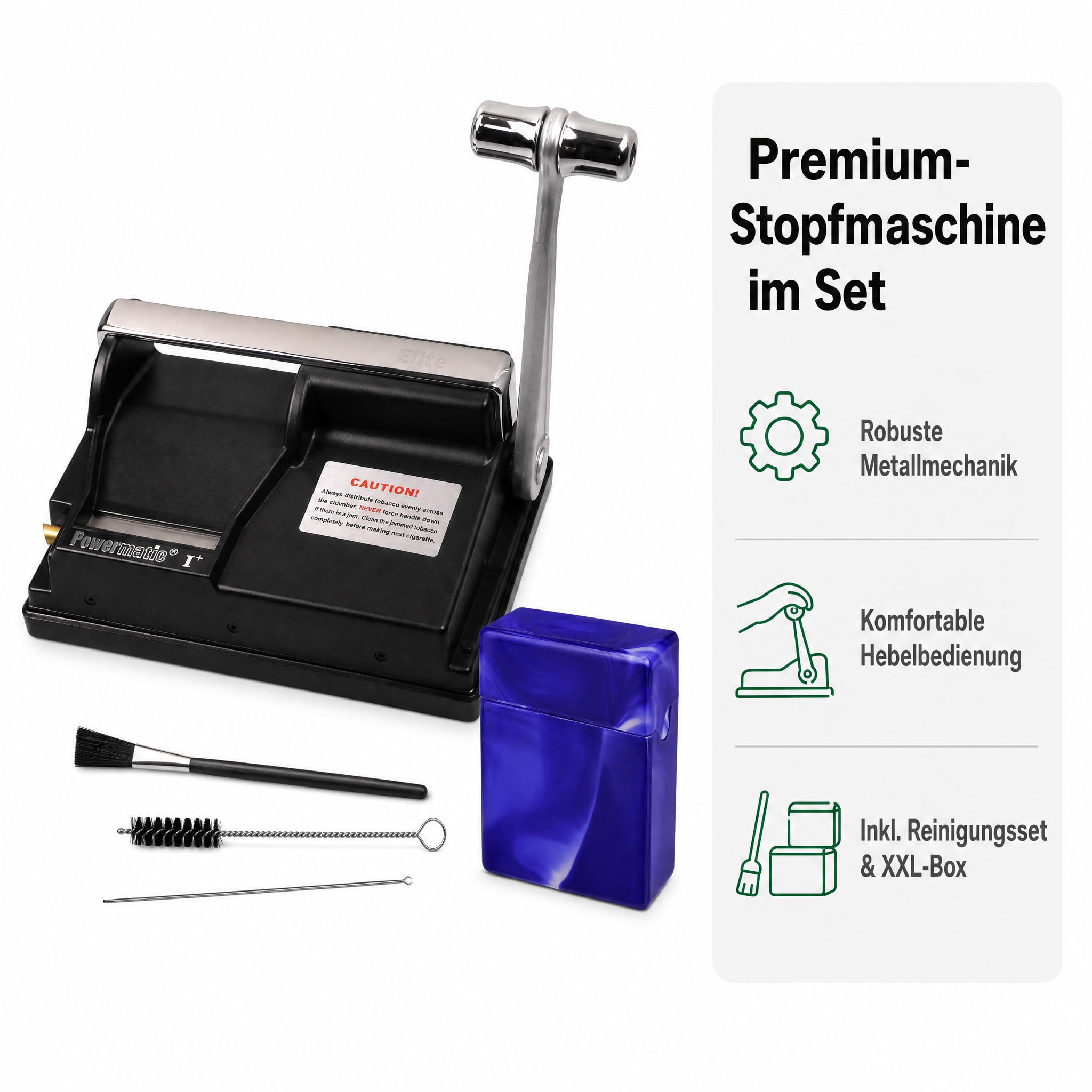 LK Trend & Style Powermatic I+ Elite - Portasigarette con accessori + scatola per 60 sigarette