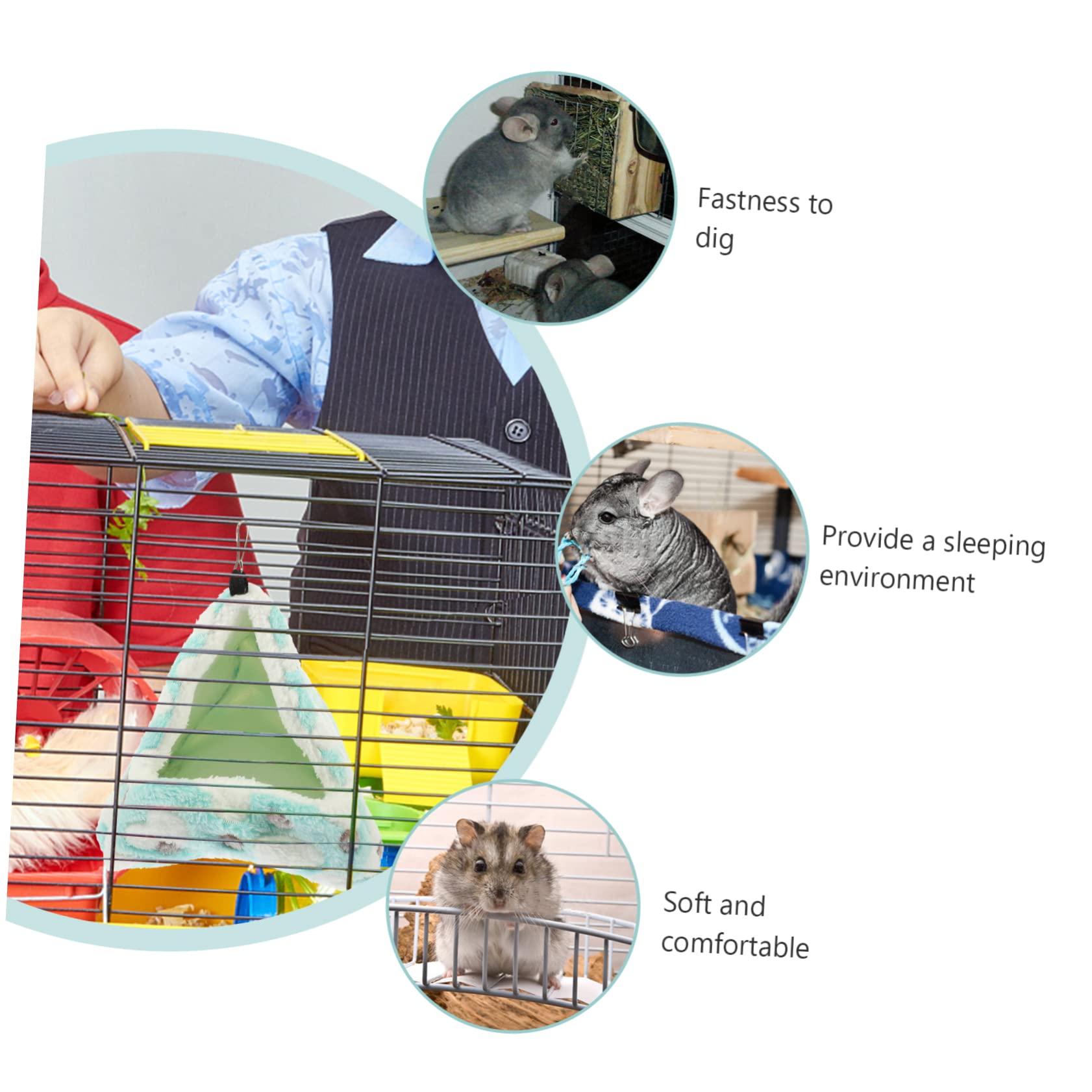 DOITOOL 4stücke Kuschelnest Für Kleintiere Weiches Baumwollbett Für Hamster Chinchillas Igel Warmes Schlafhaus Platzsparend Kreatives Design