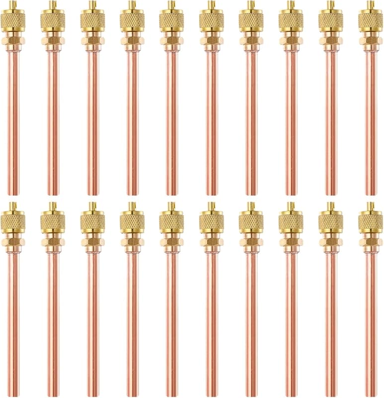 Kit de Válvulas de Acesso para Serviço Tigbear 1/4" SAE x 1/4" OD com Haste de 6,35 cm – 20 unidades