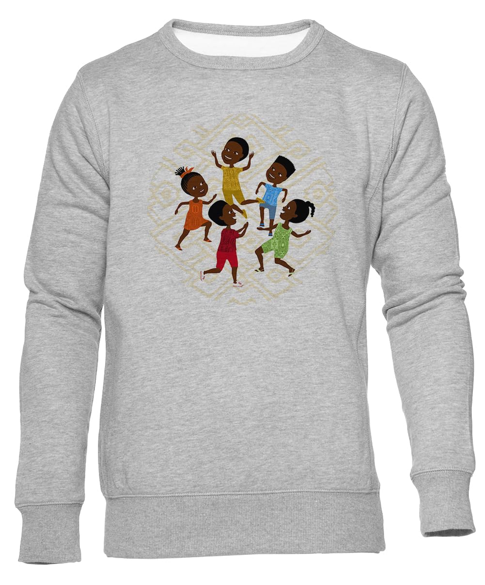 Komptiny D'afrique Szara Bluza Unisex Z Okrągłym Dekoltem Unisex Grey Sweatshirt Crewneck
