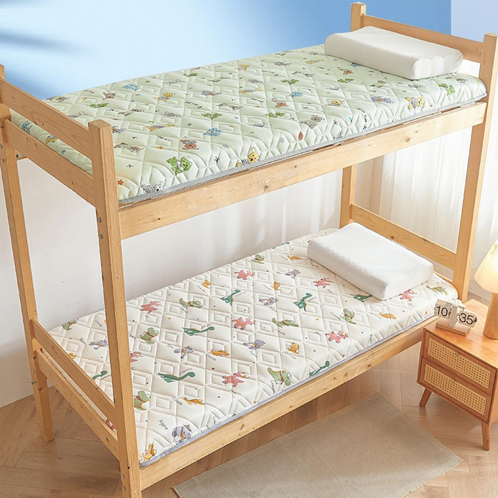 Colchón De Suelo, Colchón Futón Plegable Individual/Doble, Colchón Plegable Enrollable, Colchón Portátil para Dormir, Sofá Cama De Invitados, Cama De Dormitorio De Estudiantes,5,100x200cm