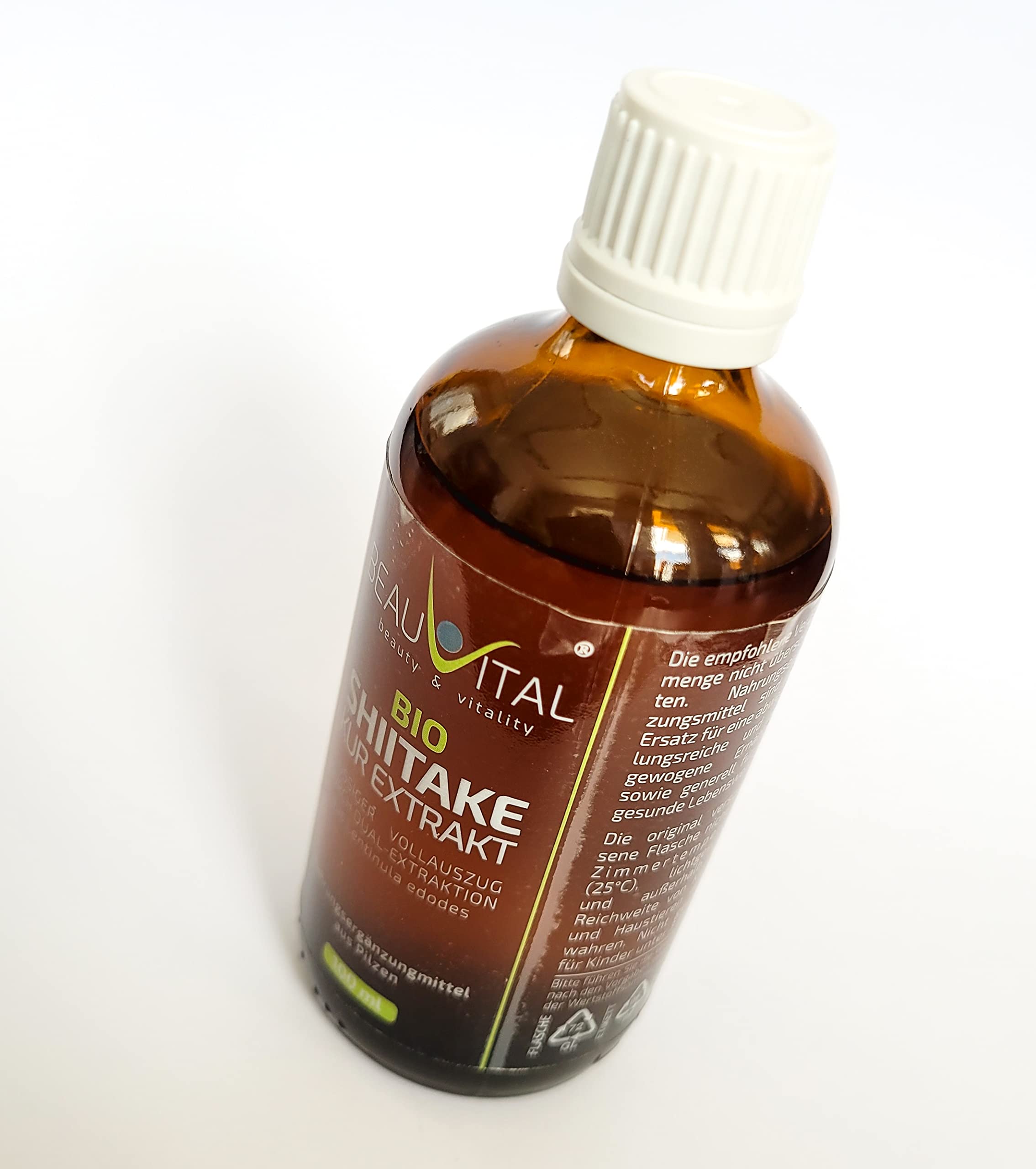 Bio Shiitake - Estratto liquido a estrazione completa Lentinula edodes mediante doppia estrazione in glicerina, 100 ml