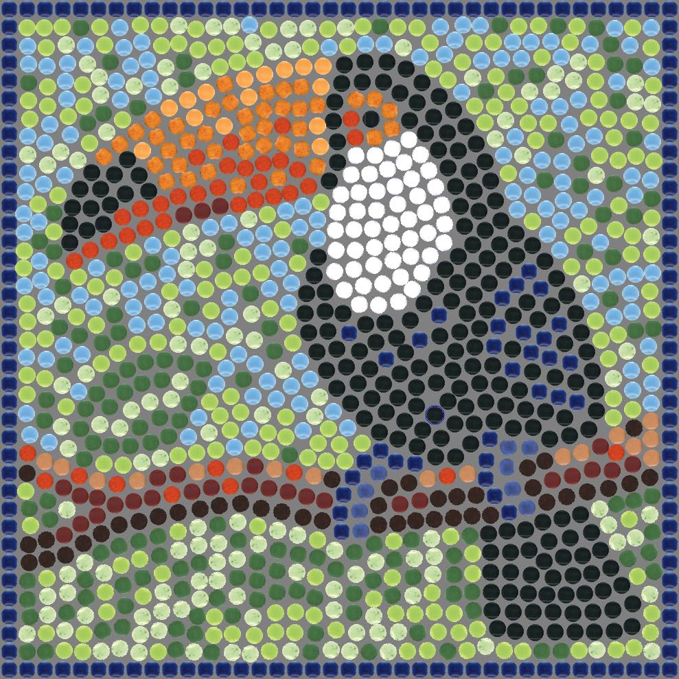 ALEA Mosaic Art and Craft Kit for Adults Toucan Mosaic Making Kit, 20 x 20 cm (7.9 x 7.9 inch), Nature Theme, All Seasons
