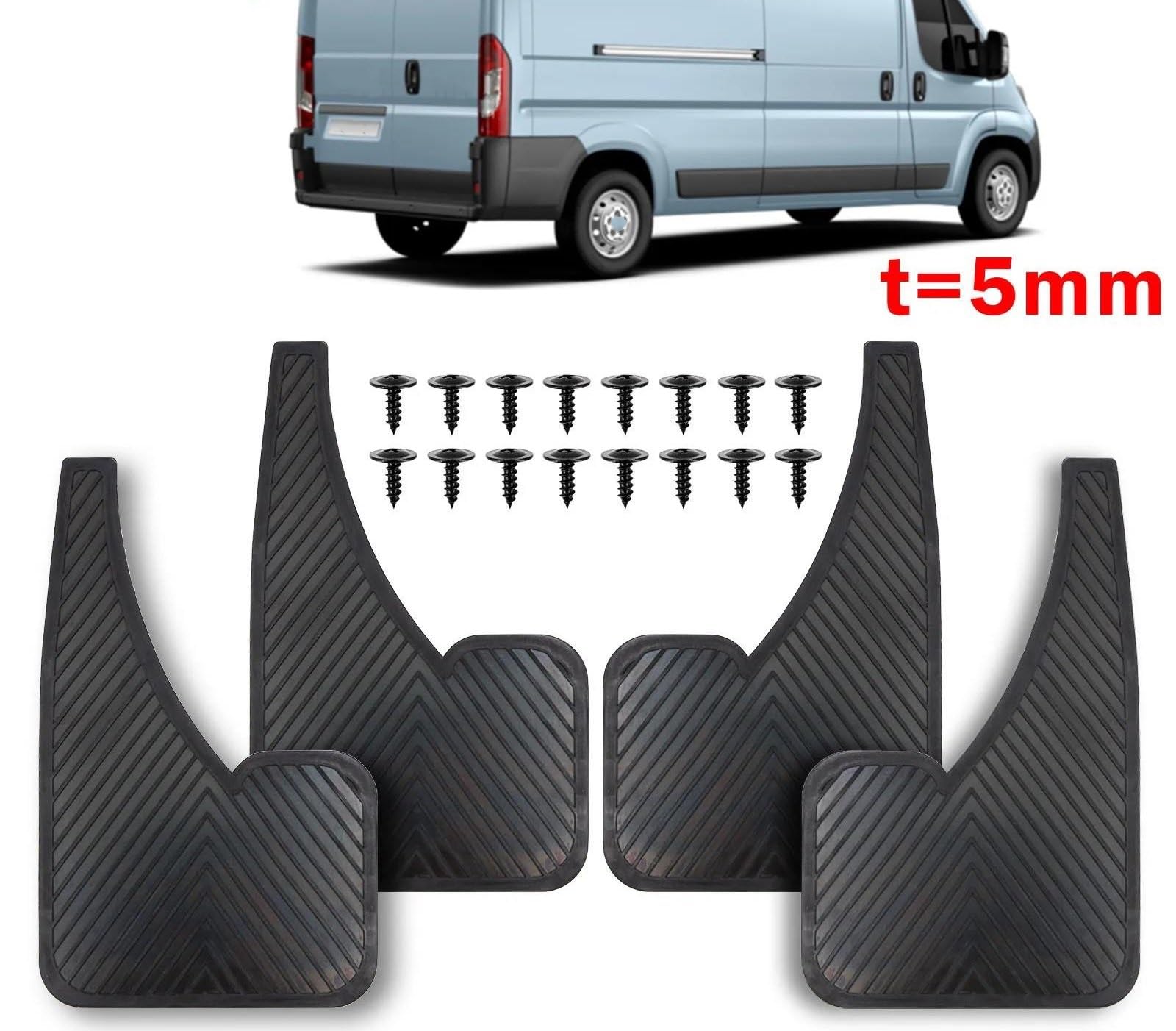 Kotflügel-Spritzschutz Für Fiat Ducato & Peugeot Boxer – 4-tlg. Set Aus Gummi, Einfach Montiert