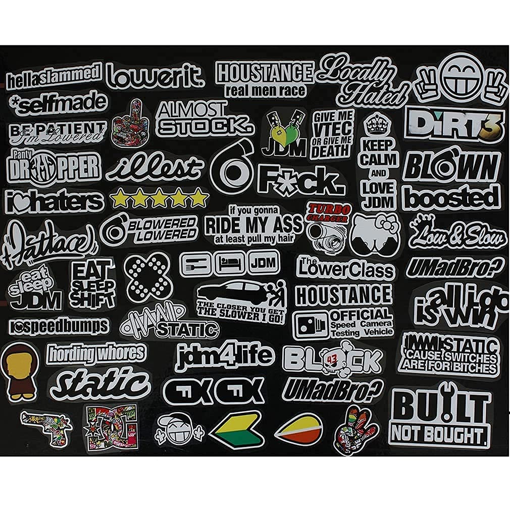Buy JDM 55 Piece CAR Decal Racing Decal Sticker JDM Accessories Racing