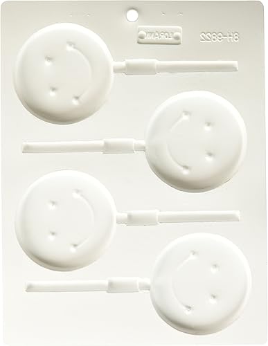 Miniatura 2 de LorAnn Oils 5480 Smiley Face 4 Cavity 1 Design Lollipop Sheet Mold