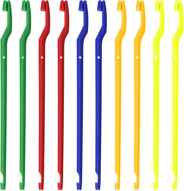 SAMSFX FISHING 10 Pieces x Plastic Multicolor Fishing Hook Disgorgers Detacher Dehooker Hook Removal Tool