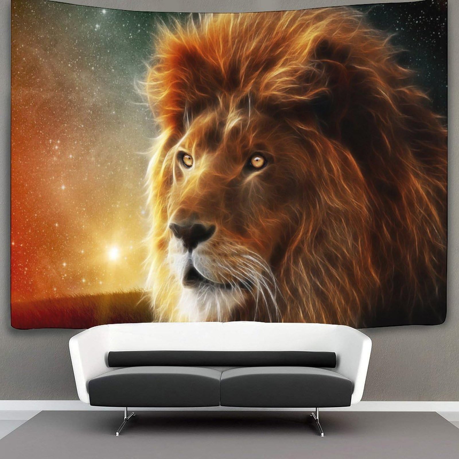 kaiyun 70cmx100cm Tapestry Majestic Lion Tapestries Animal 3D Printing Wall Hanging Home Decorations
