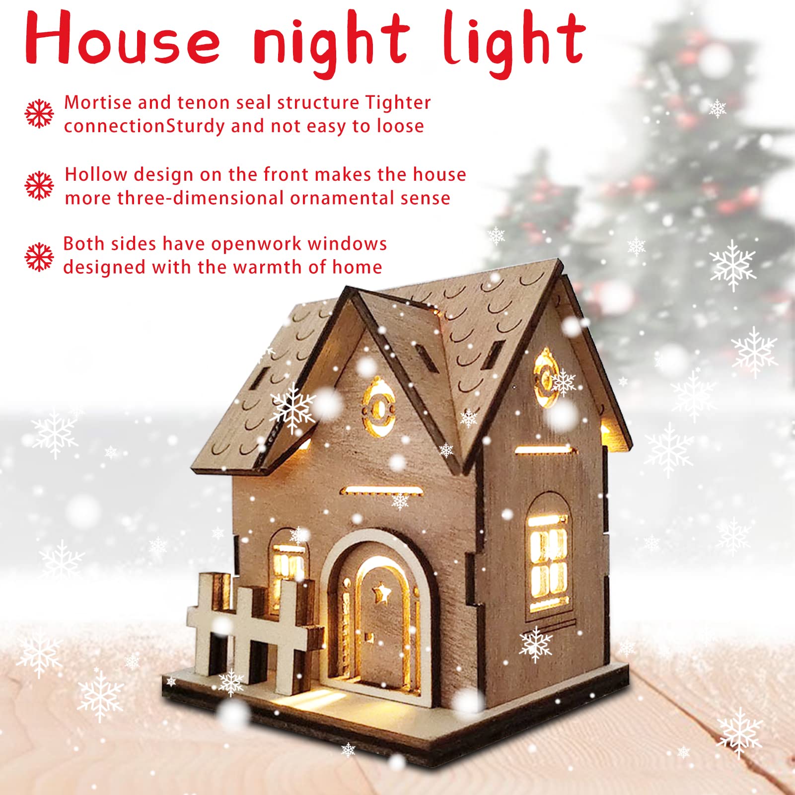 クリスマス置物ハウス ミニハウス 光る雪の家 オーナメント LEDライト付 Amazon.co.jp: クリスマス 飾り ミニハウス 子供 置物 木製 光る