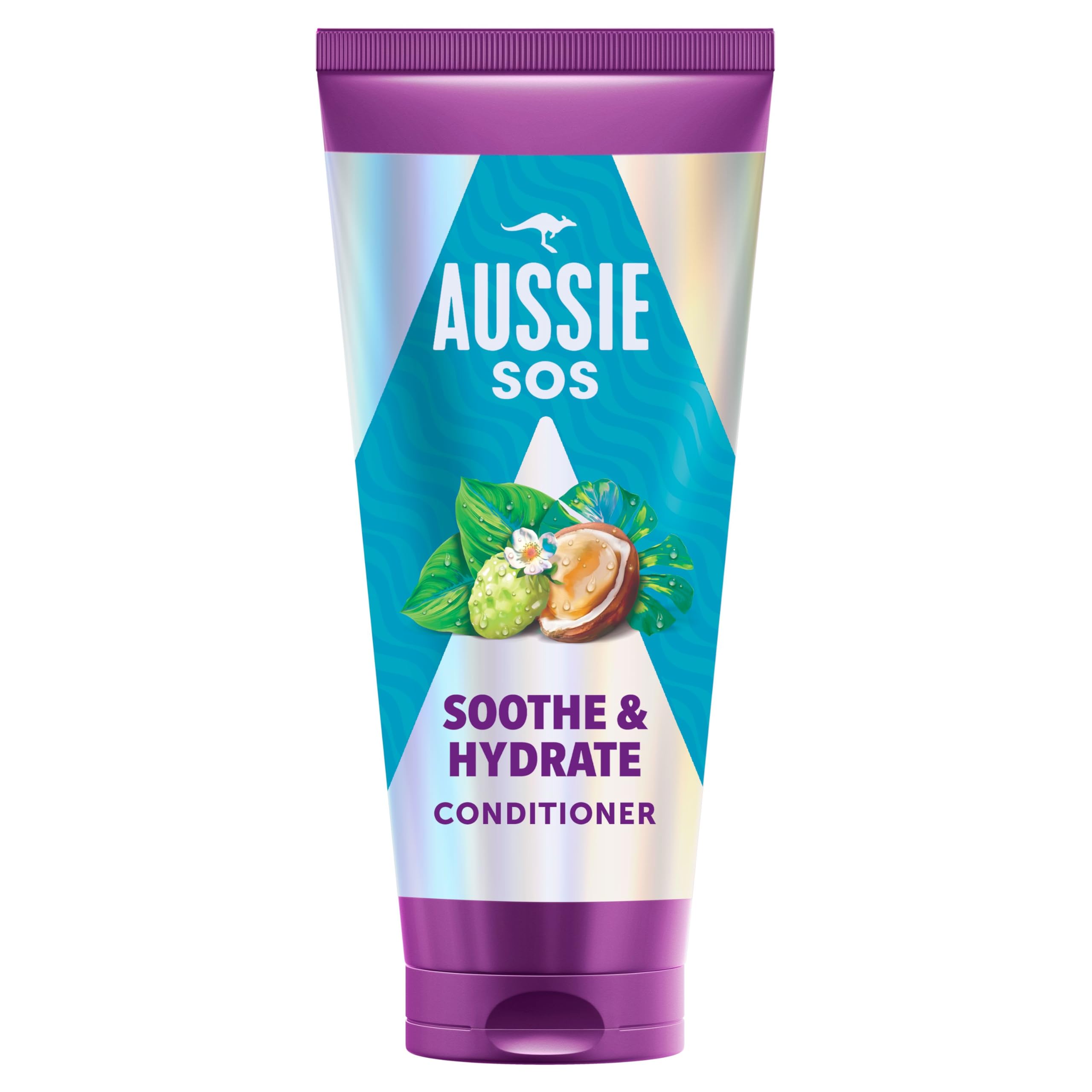Aussie SOS Soothe & Hydrate Acondicionador 200ml Para Pelo Y Cuero Cabelludo Muy Secos. Hidrata Intensamente Y Desenreda El Cabello. Deja El Pelo Suave, Liso Y Brillante De Raíz A Puntas. Vegano
