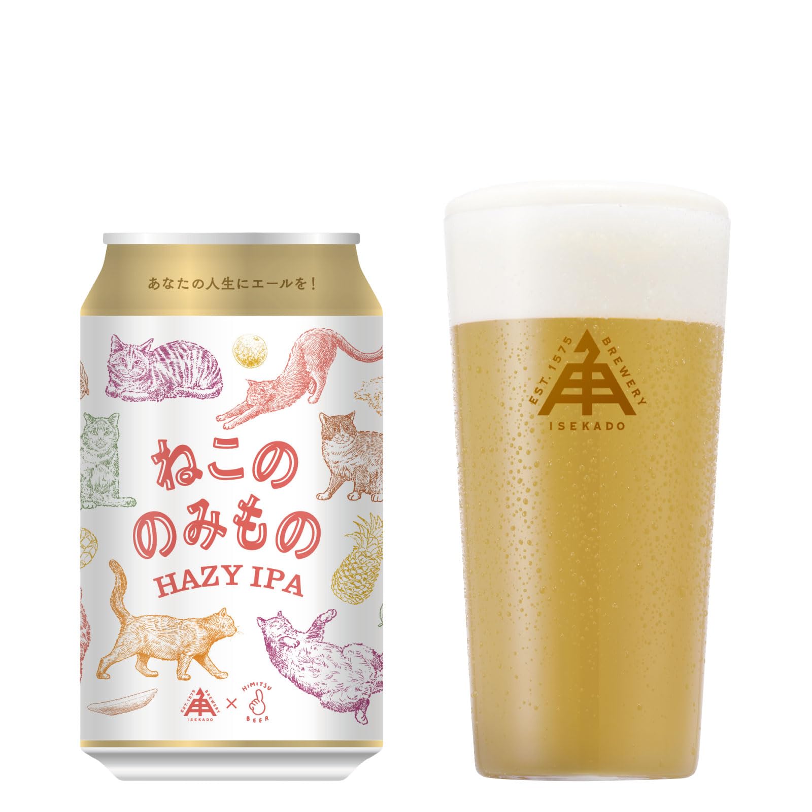 Amazon.co.jp: 伊勢角屋麦酒 ISEKADO ねこののみもの 缶 350ml 伊勢角