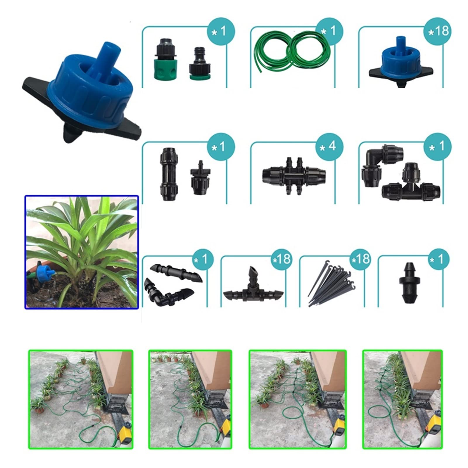 Timer per irrigazione Smart Sprinkler Timer per irrigazione WIFI Tuya Smart Home Garden Timer per irrigazione automatica Sensore pioggia Sprinkler per irrigazione Traccia il traffico e risparmia acq
