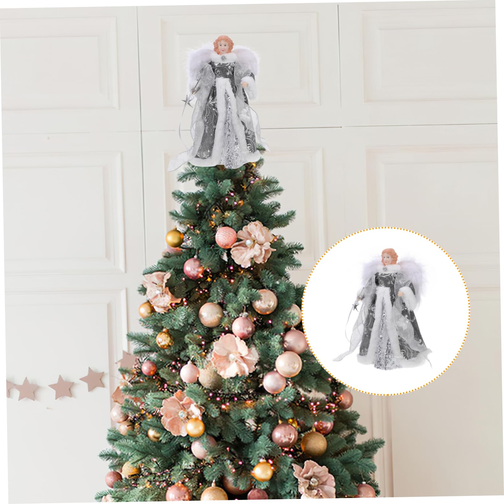 Cabilock Engel Baumspitze Weihnachten Cartoon Dekoration Schlafzimmer Geschenk Familie Festive Atmosphäre Joy