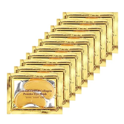 Adofect Parches para debajo de los ojos, 30 pares, máscara de oro de 24 quilates para debajo de los ojos con ácido hialurónico para ojeras y ojos