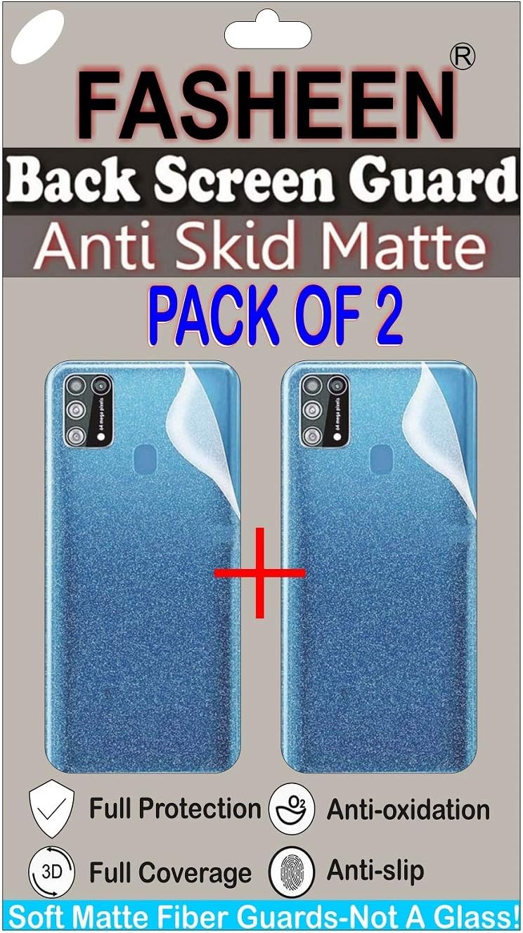 FASHEEN Intex Cloud Zest 2 Pcs Matte Finish Ultra Thin Slim Fit Back Screen Guard, Rear Screen Protector, Carbon Fiber Phone Back Protective Screen Guard for Intex Cloud Zest (Pack of 2)
