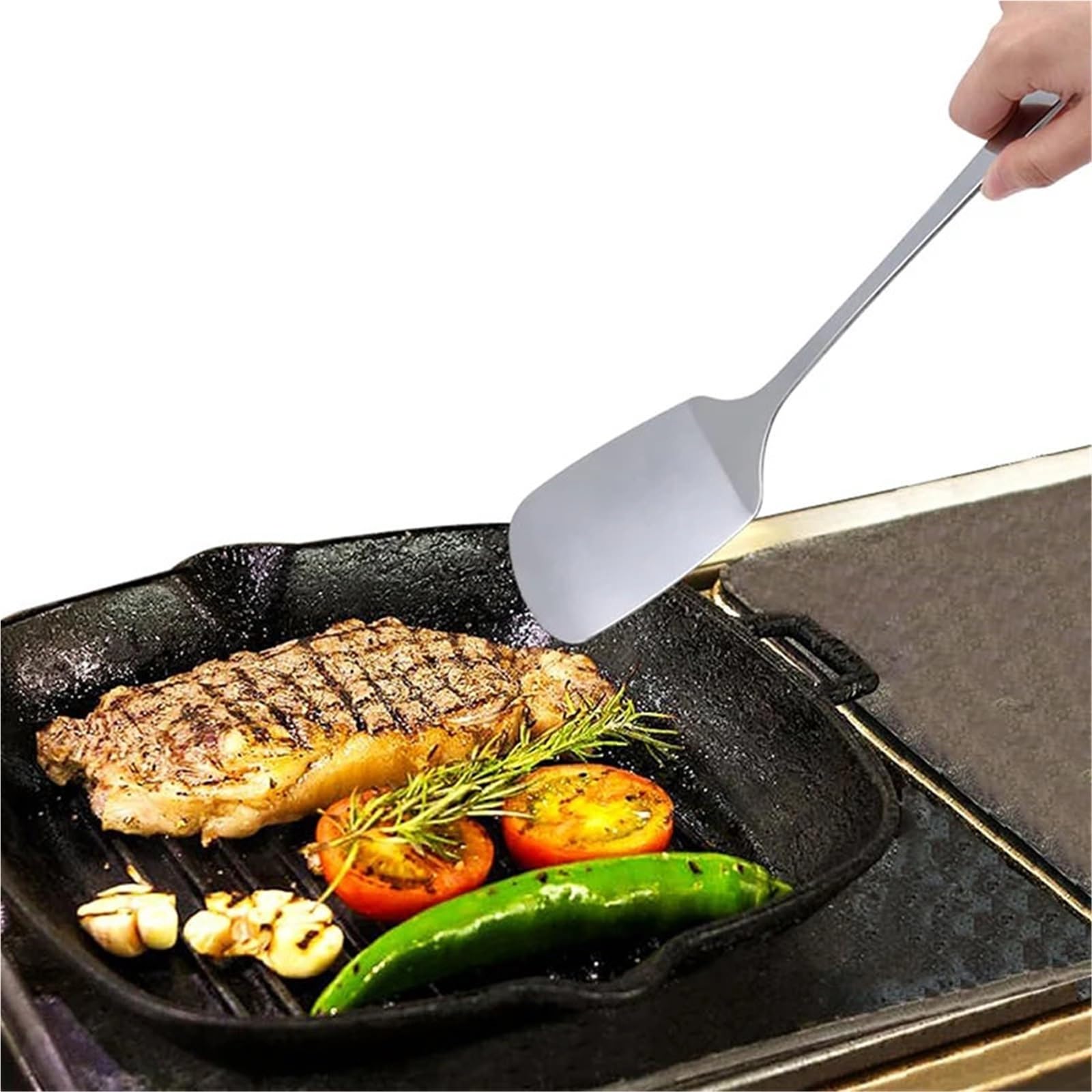 4-teiliges Edelstahl-Spatel-Set, antihaftbeschichtete Spatel Für Die Küche | For Fisch, Eier, Pfannkuchen, Spatel, solides und geschlitztes hitzebeständiges Kochgeschirr