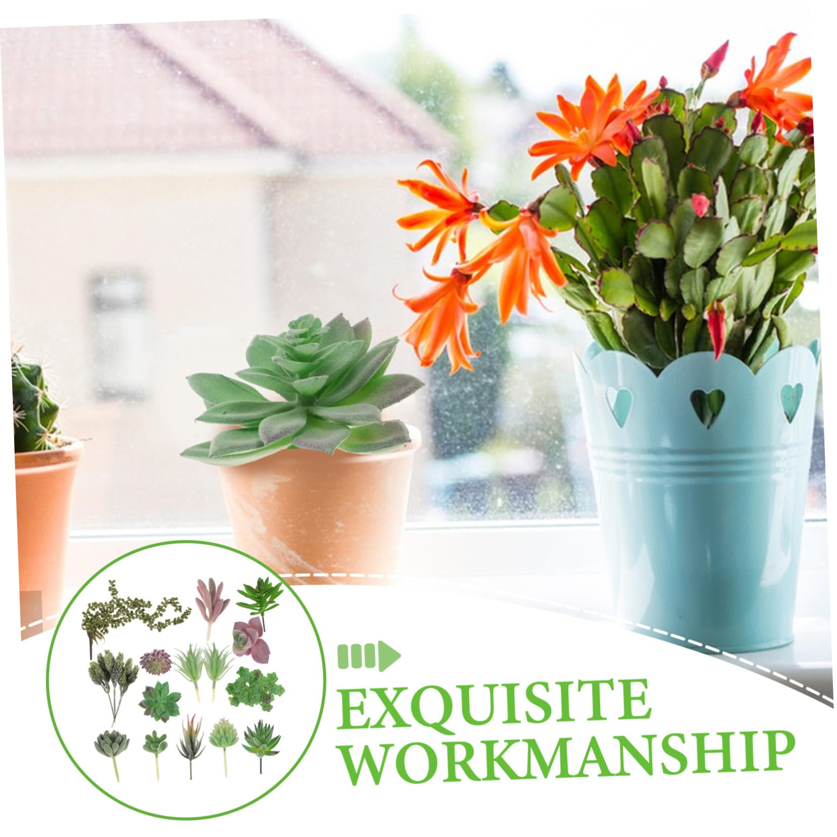 14 Stück Teiliges DIY Künstliches Sukkulenten Realistische Ungetopfte Kunstpflanzen Langlebige Dekoration für Zuhause Büro Zimmer Einfache Pflege Natürliche Optik