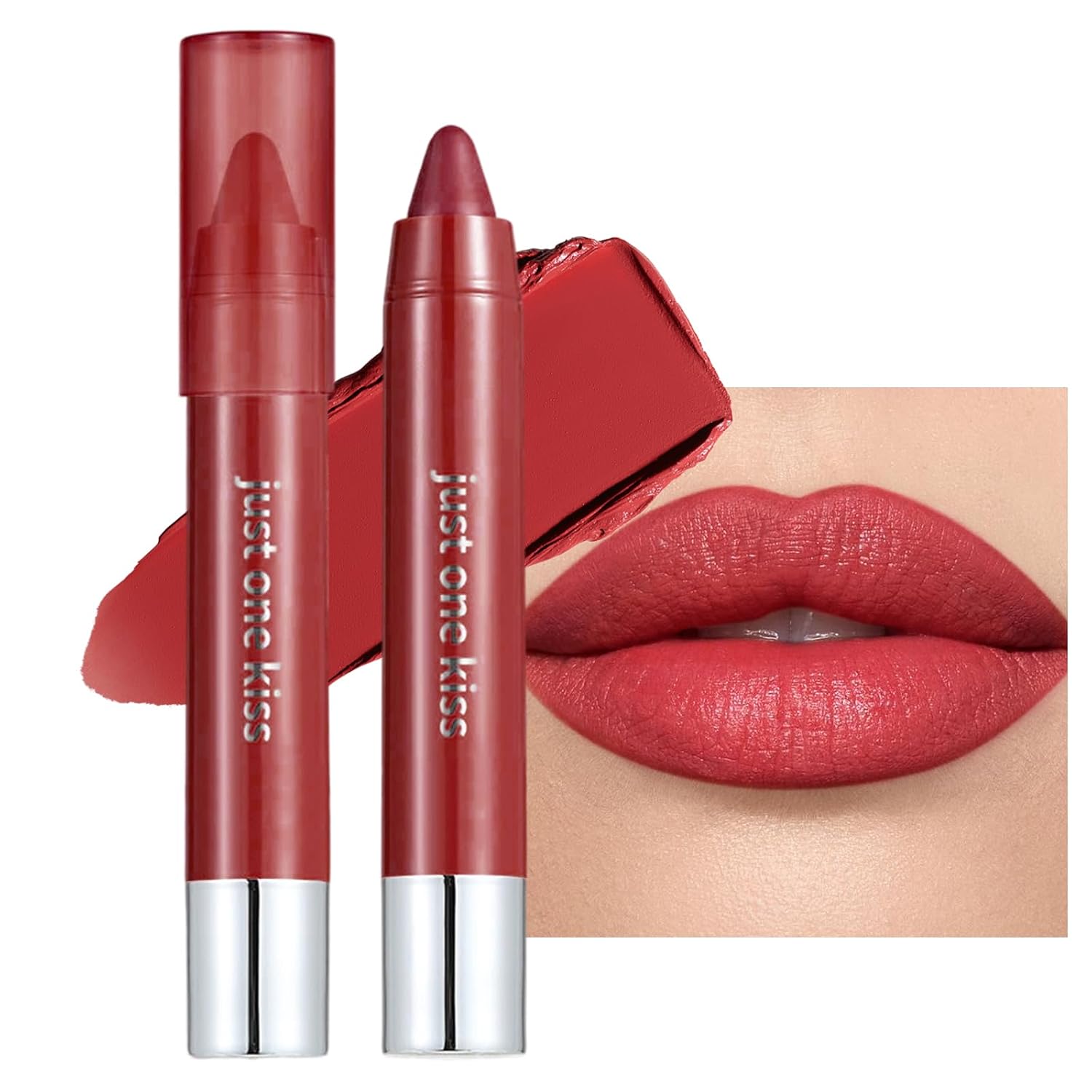 Rich Berry Rose Cream Lipstick - Hydrating Tinted Lip Crayon