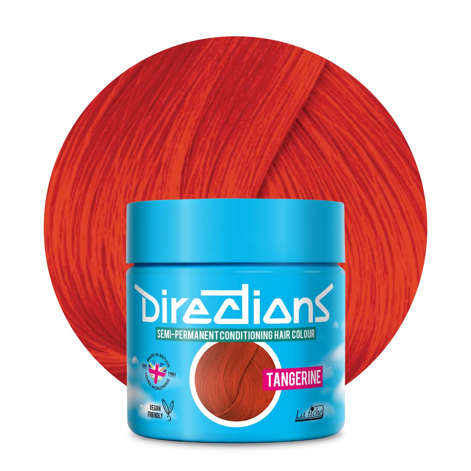DIRECTIONS Mandarin Semi-Permanent Hair Colour - 88ml Tub
