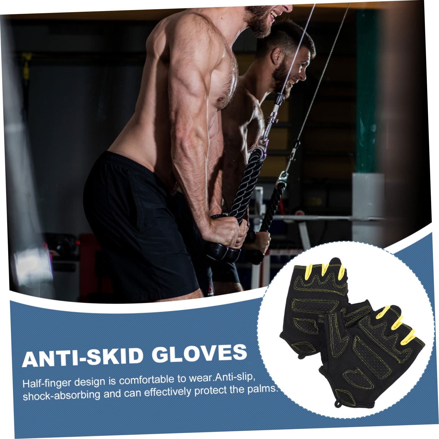 SHERCHPRY 3paires Gants De Cyclisme Anti-dérapants Et Respirants Pour Hommes Et Femmes Mitaines De Fitness Pour Activités De Plein Air Uv Demi-doigts