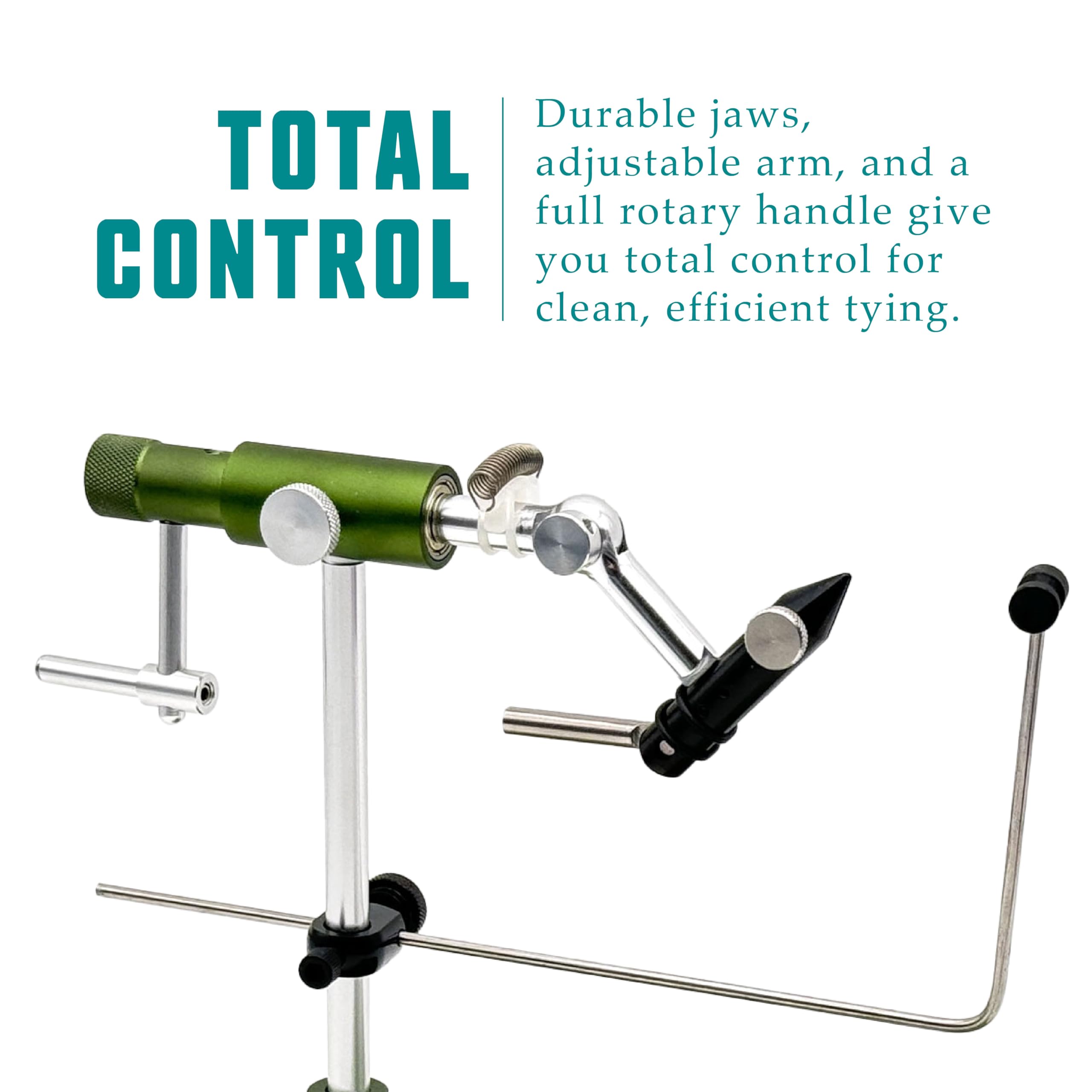 NIRVANA On The Fly - V2 Rotary Fly Tying Vise w/Travel Base, Olive