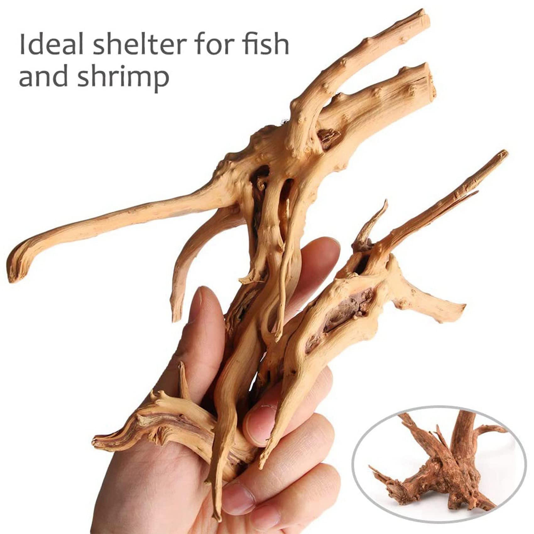 Speesy Mini legni per acquario, rami in legno naturale, decorazioni per acquario, d'albero, legno da pesca assortito (confezione da 20)